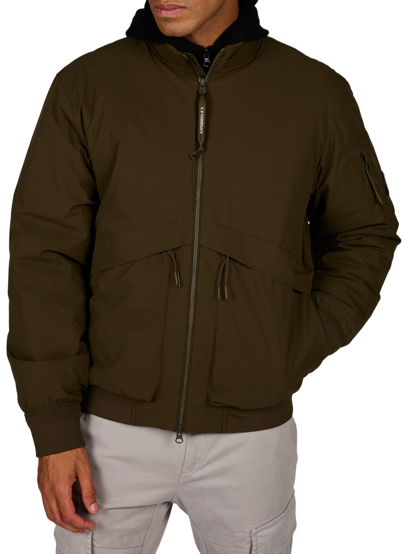 Blouson uni manches longues à col montant  CP COMPANY Kaki