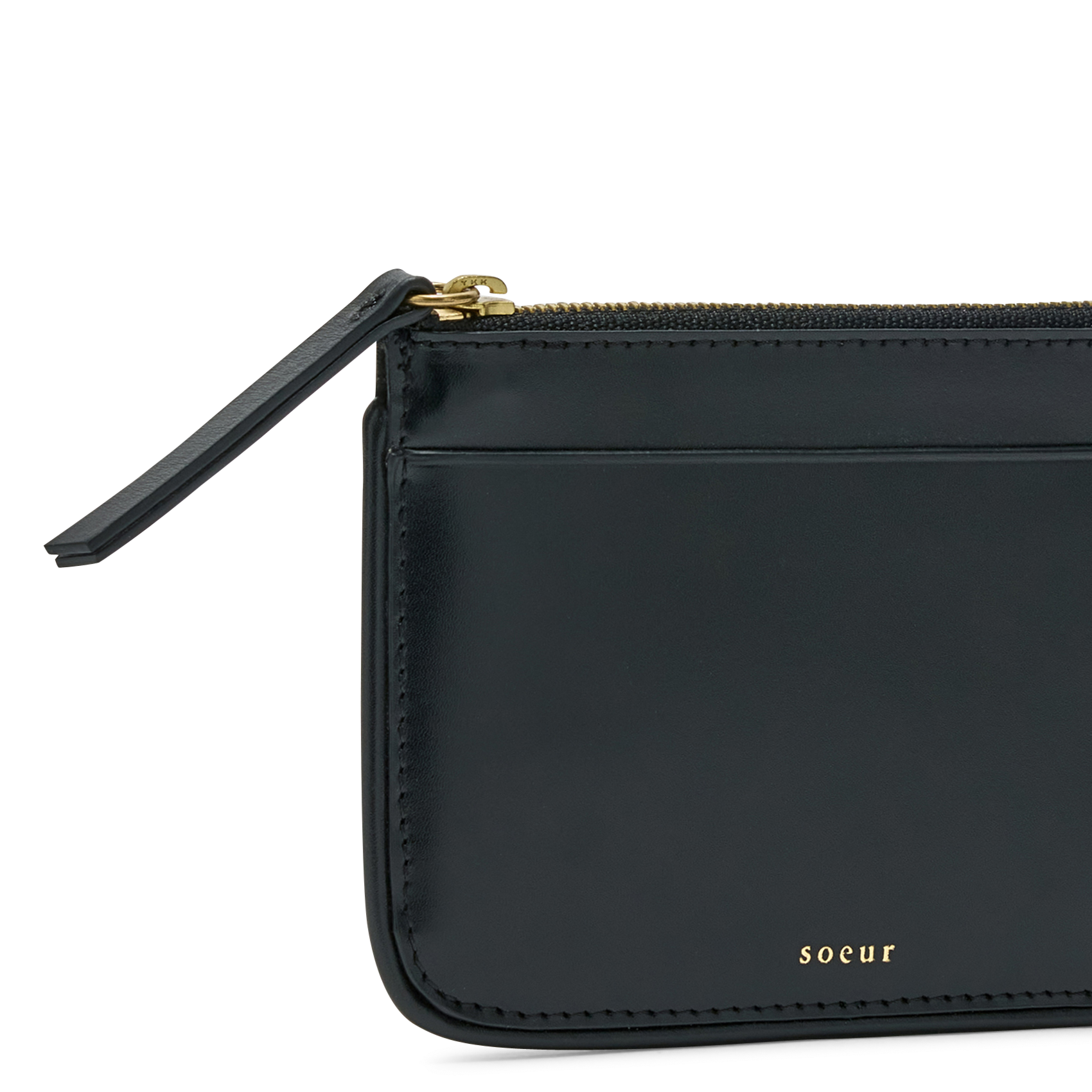 Porte-monnaie en cuir arsene SOEUR Noir