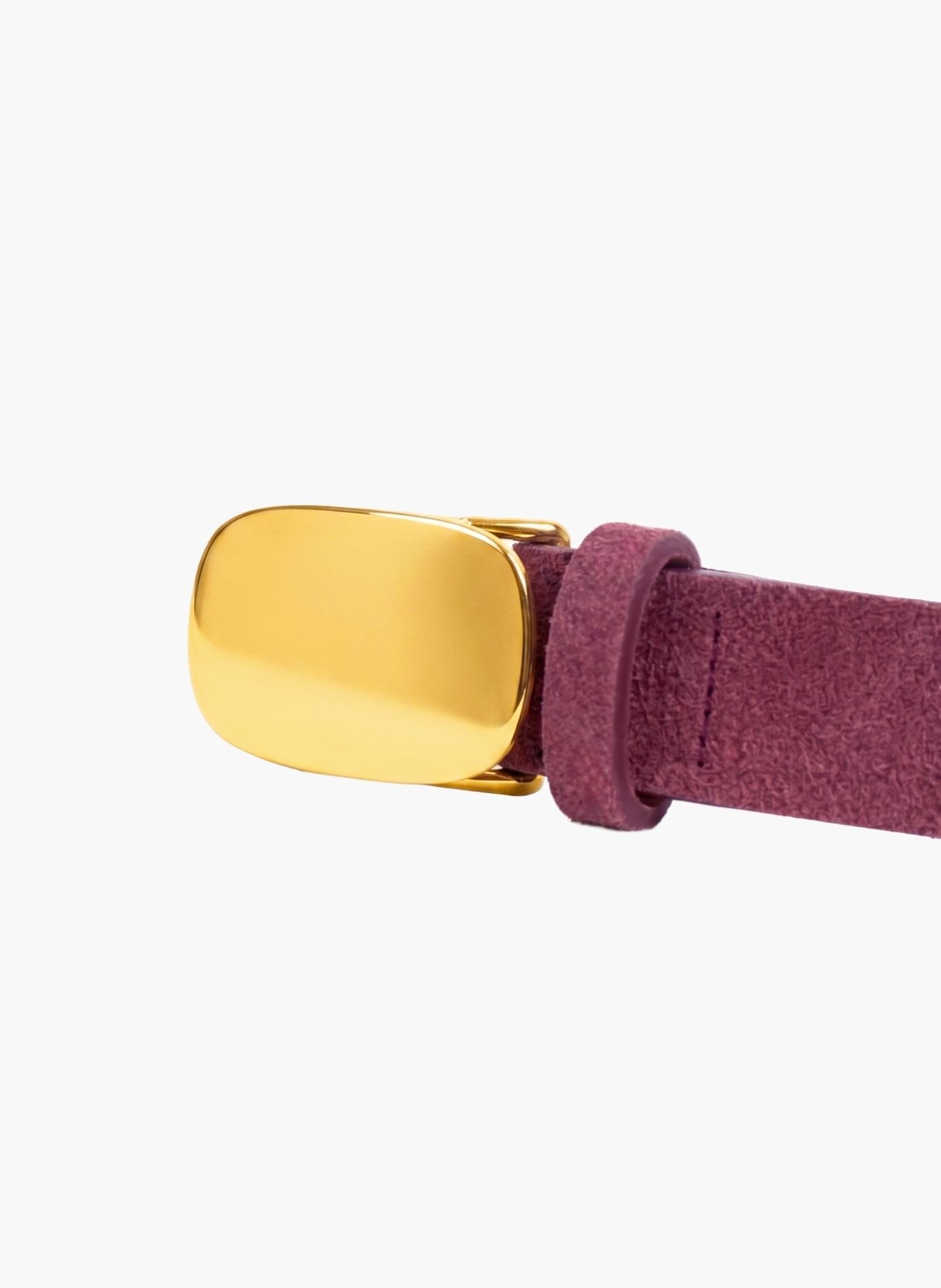 Ceinture gaïa cuir daim JULES & JENN Rouge