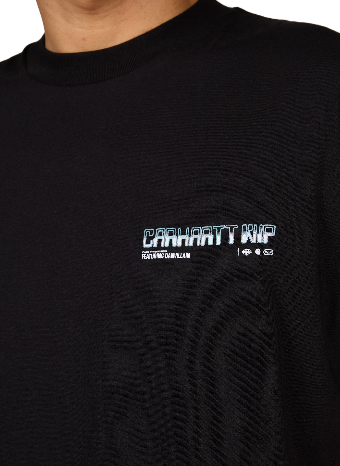 Straight round neck printed cotton t-shirt CARHARTT WIP Black