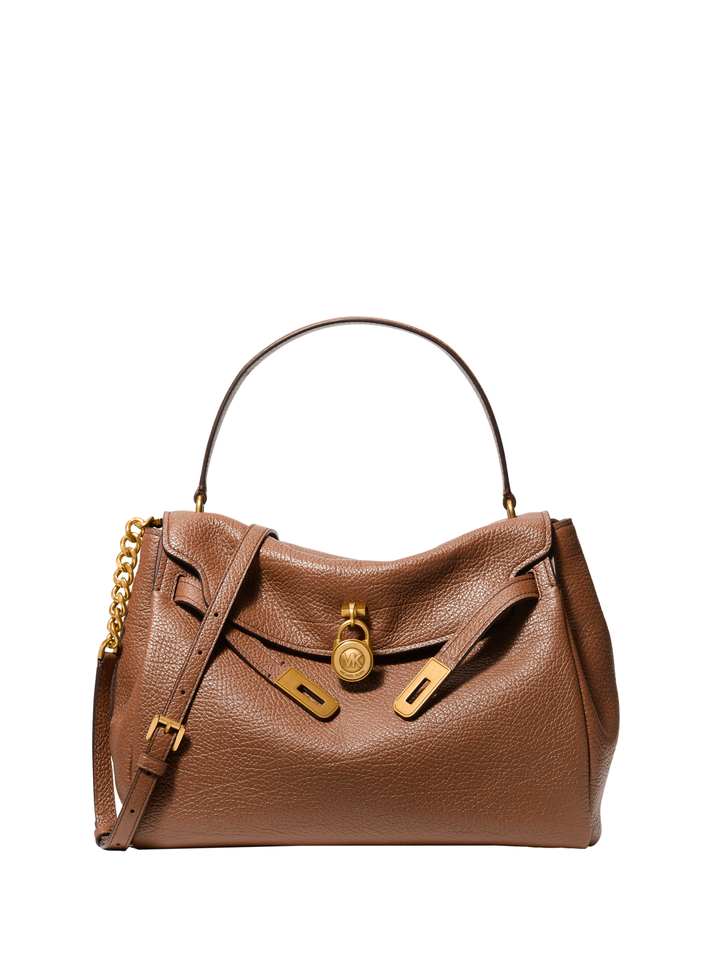 Grand sac à main Hamilton souple en cuir texturé MICHAEL KORS Braun
