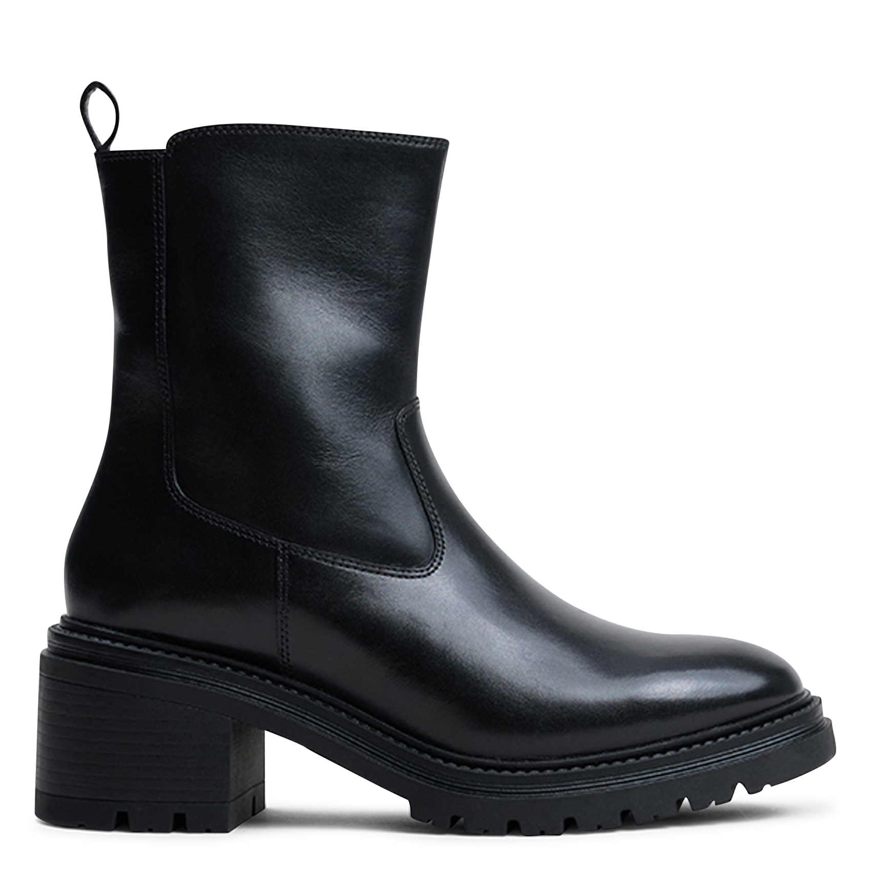 Bottines à semelles crantées en cuir astre JONAK Noir