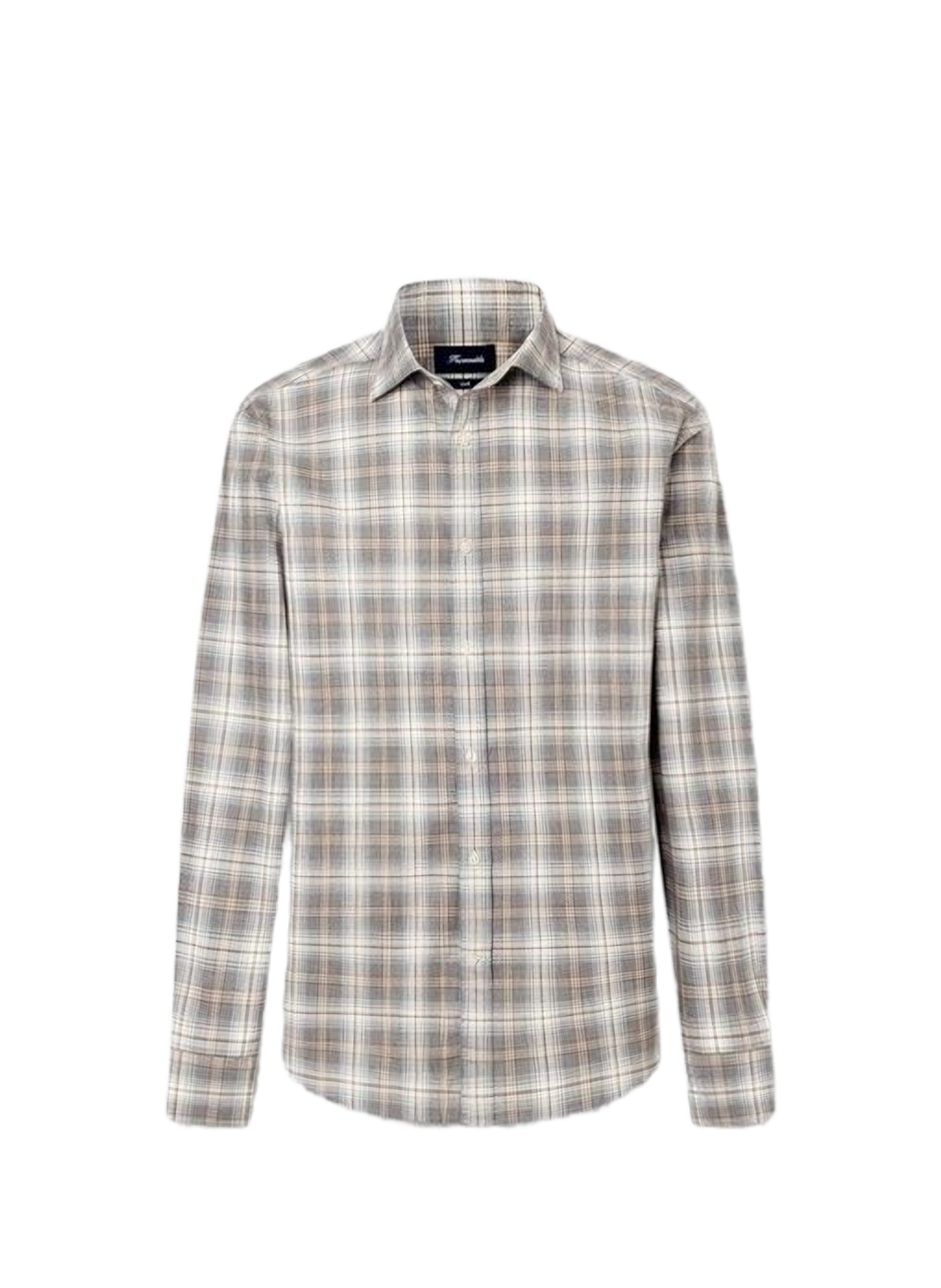 Classic checkered cotton shirt FACONNABLE Brown