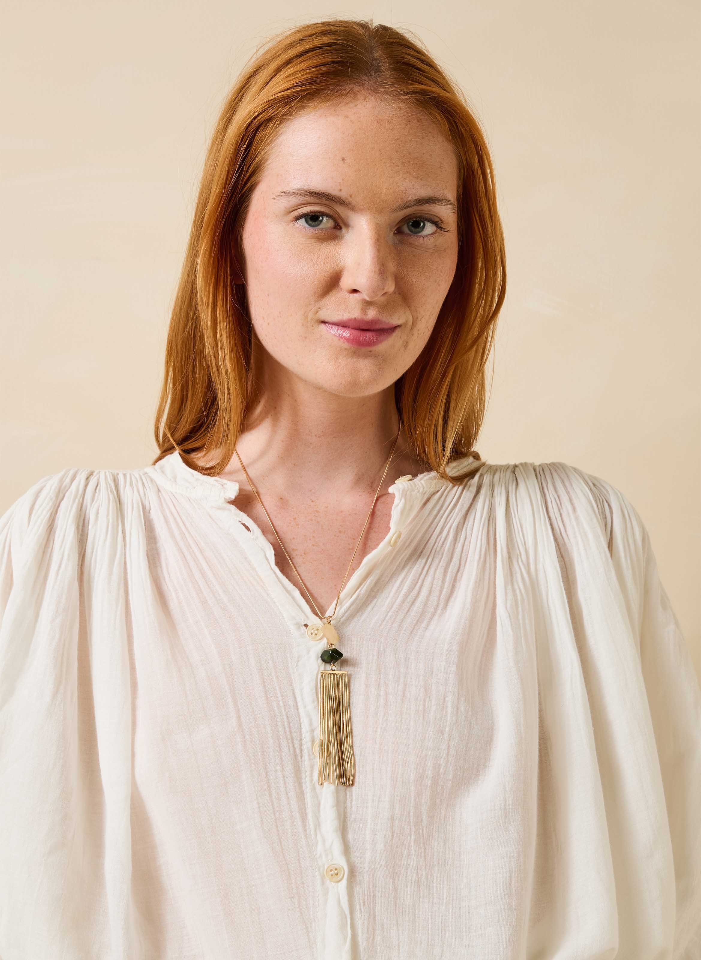 Lange ketting met franjes LA FEE MARABOUTEE Goud