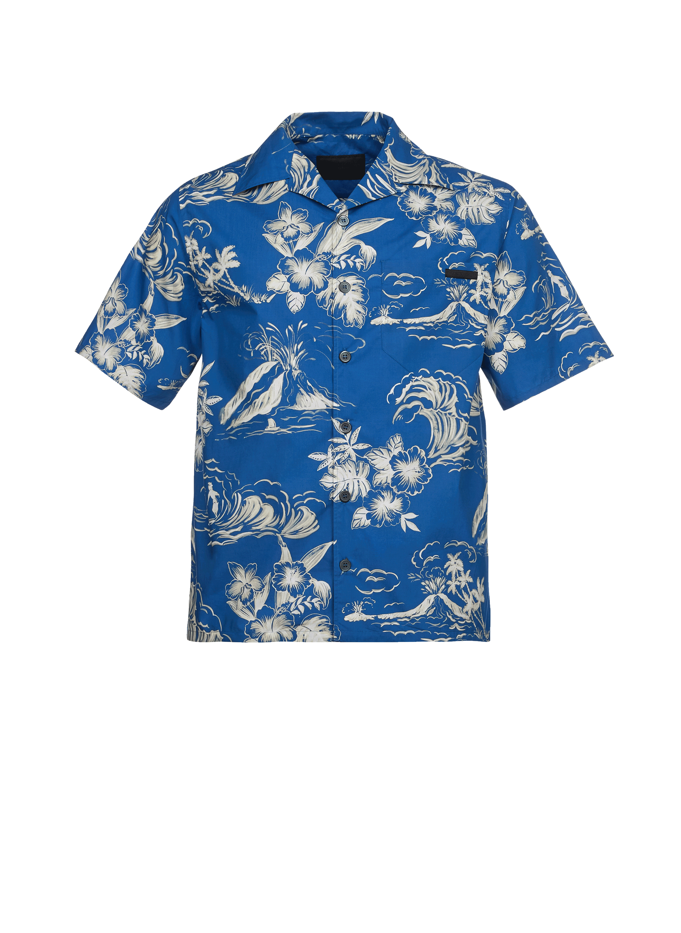 Chemise manches courtes en coton imprimé