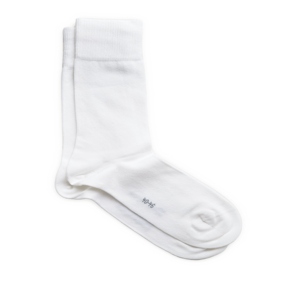 Burlington Cotton Lisle Mid-calf Socks In White