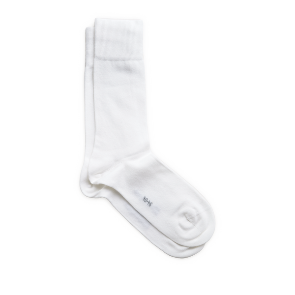 Burlington Cotton Lisle Mid-calf Socks In White