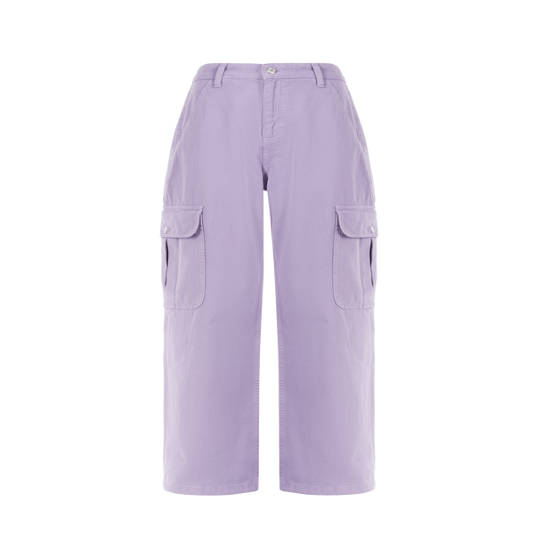 Moschino Jeans Wide-leg Cargo Trousers In Purple