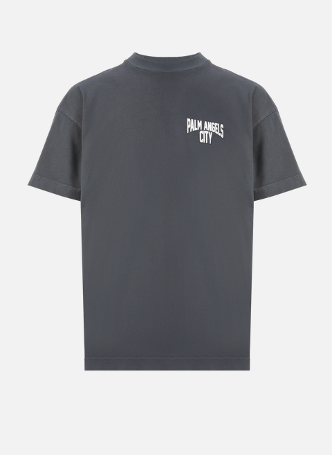 Beigefarbenes T-Shirt mit PALM ANGELS-Logo 