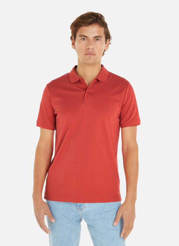 CALVIN KLEIN Cotton polo shirt Red