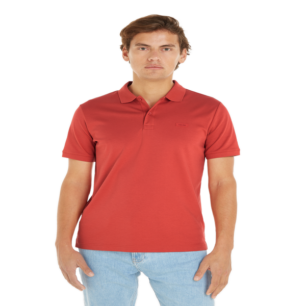 Calvin Klein Givenchy Address Band Slim Cotton Polo Shirt In Red