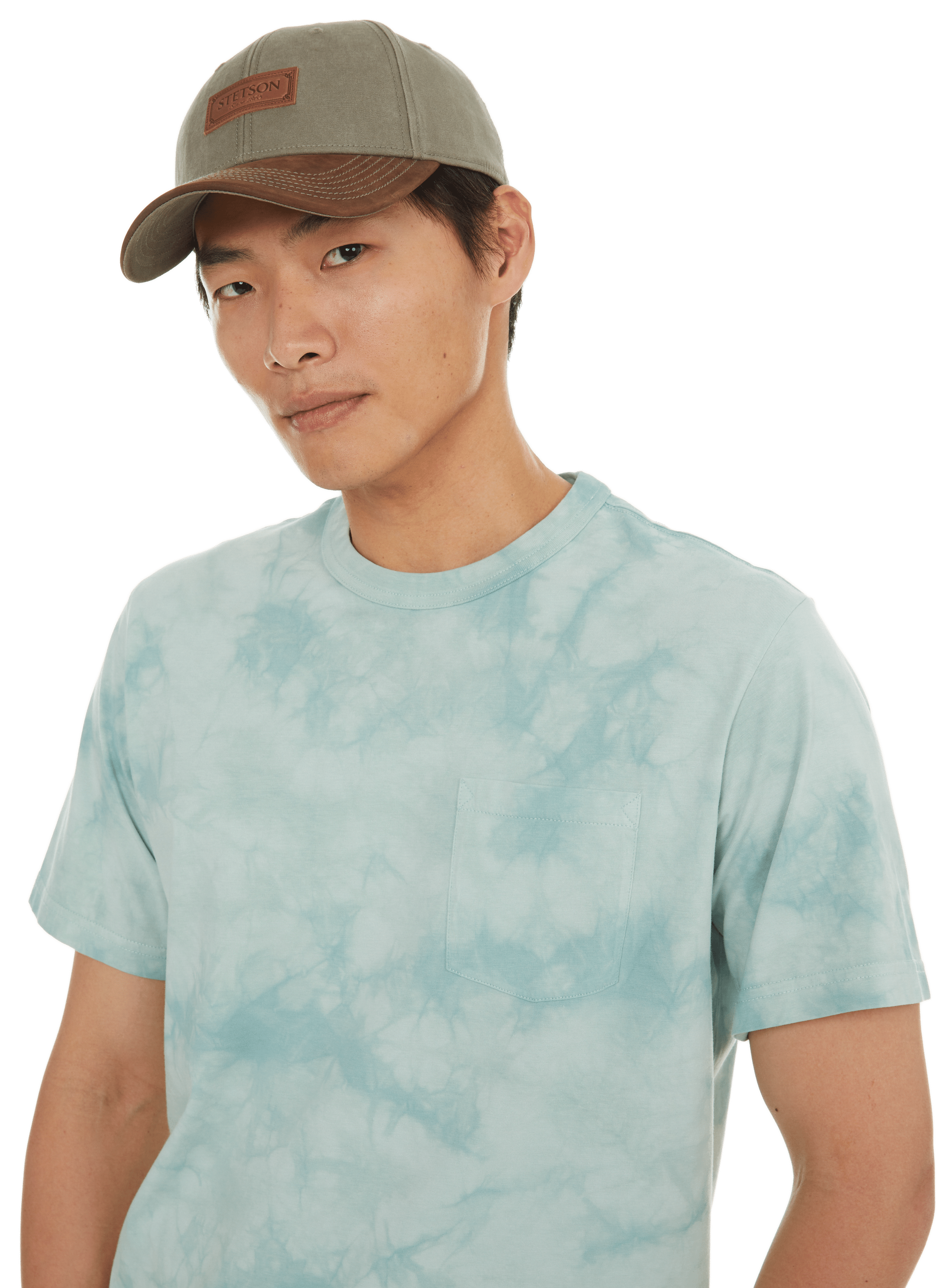 Bi-material baseball cap STETSON Green