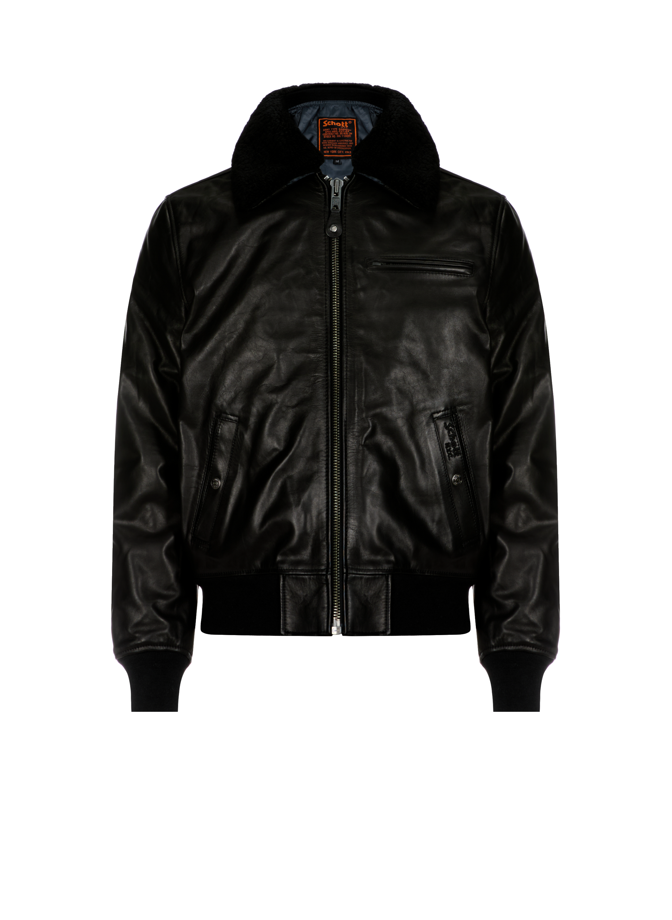 SCHOTT Cowhide leather jacket Black