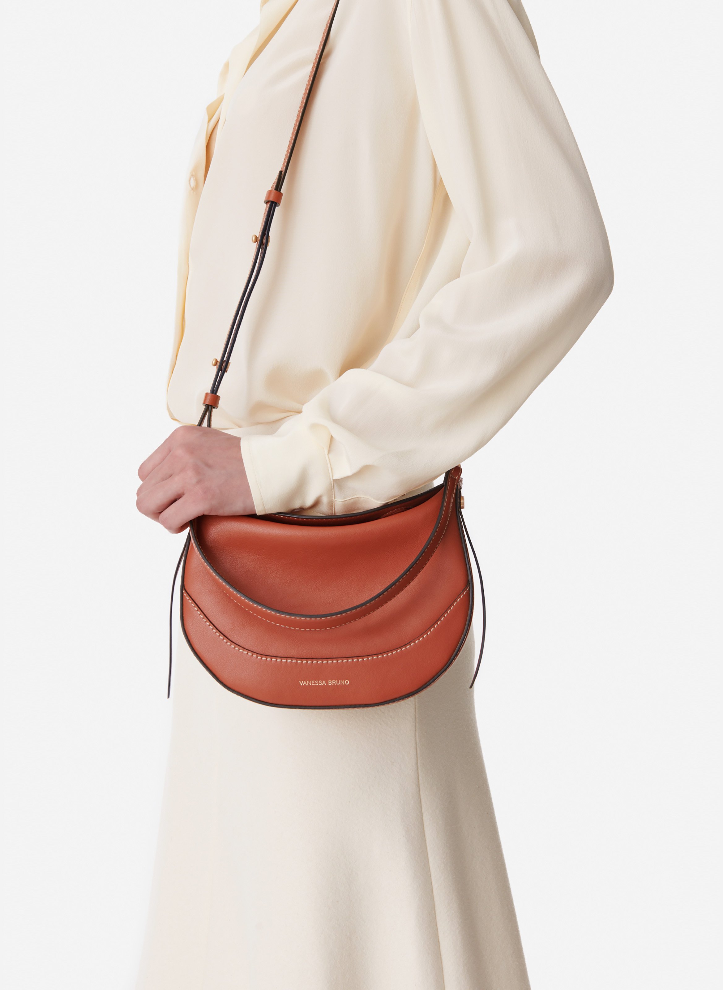 Petit sac daily en cuir VANESSA BRUNO Rouge