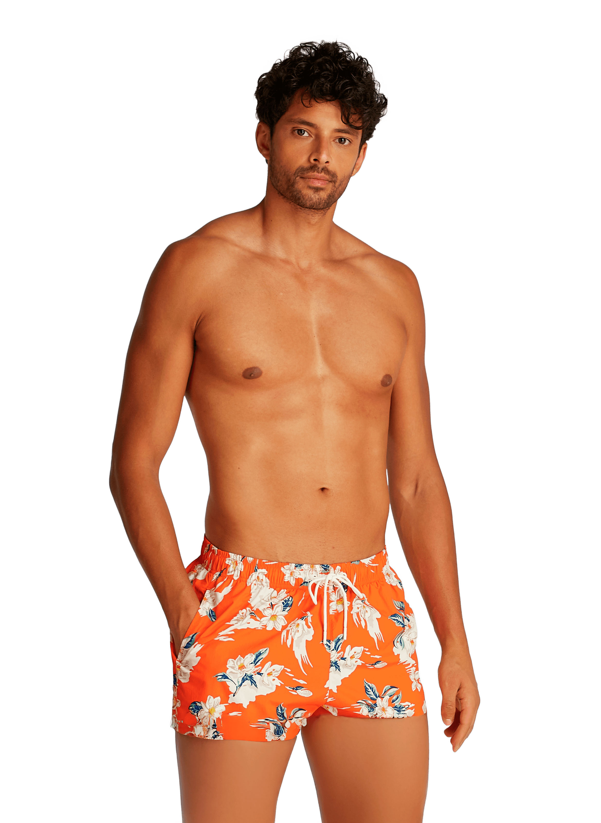  Printed swim shorts TOMMY HILFIGER Orange