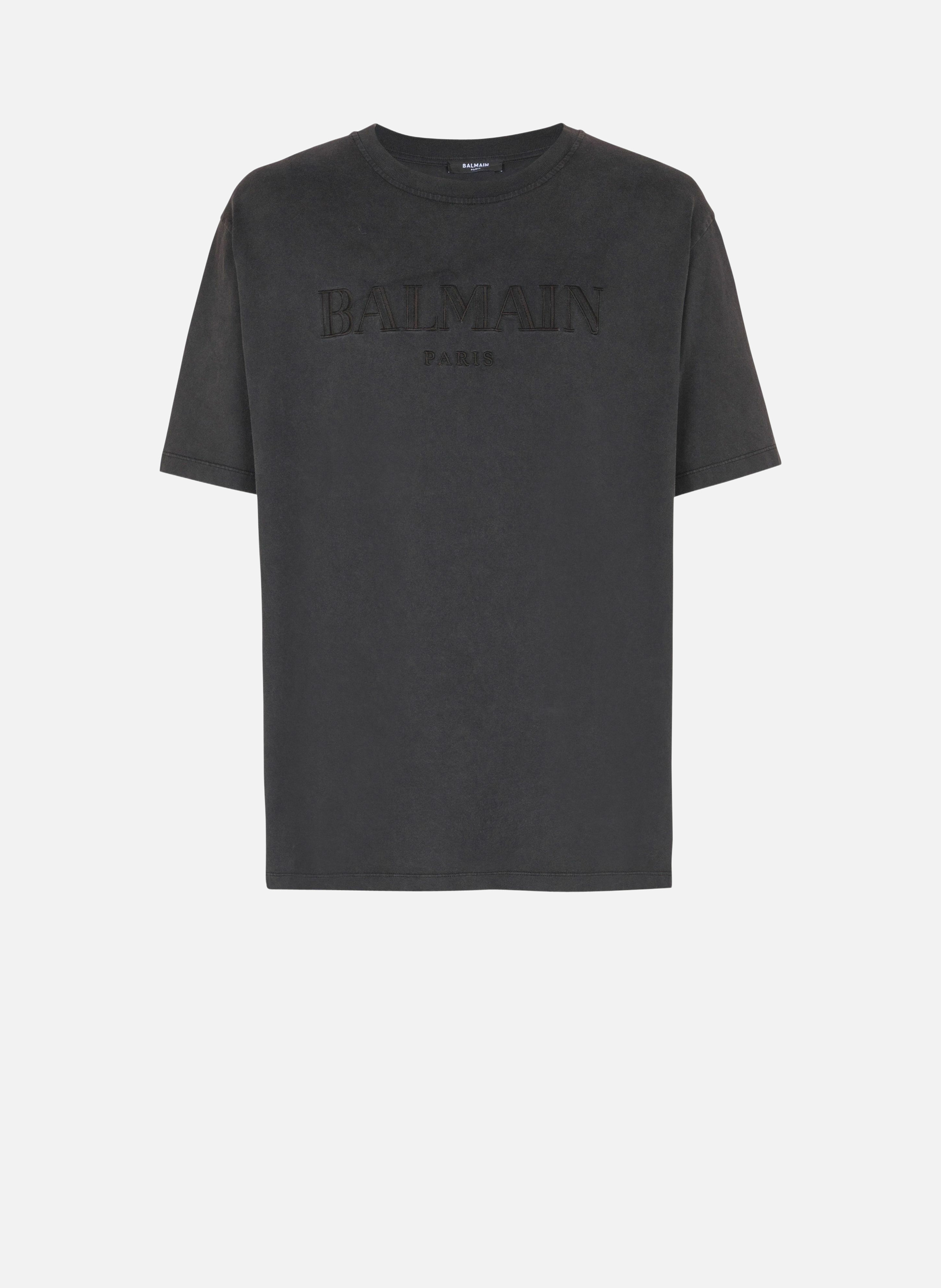 T-shirt brodé balmain vintage BALMAIN Gris