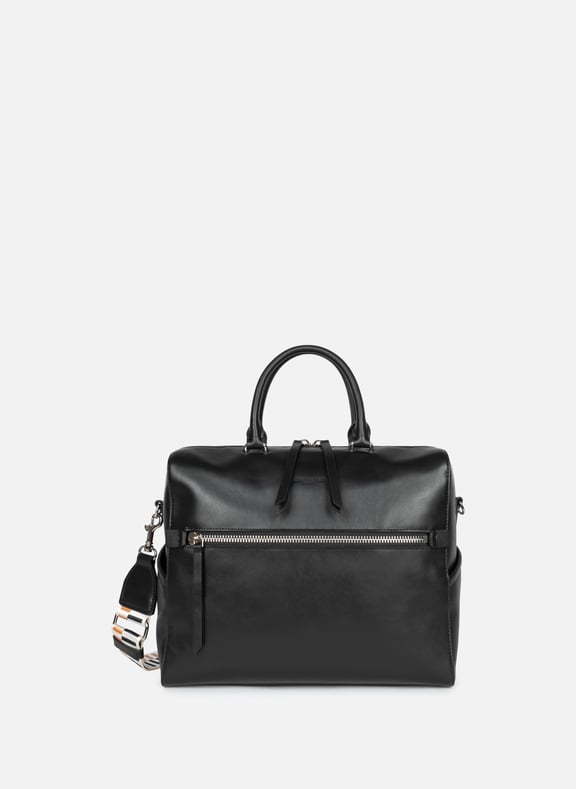 Grand sac polochon - donna linea Noir by LANCASTER LANCASTER Grand sac polochon - donna linea Noir