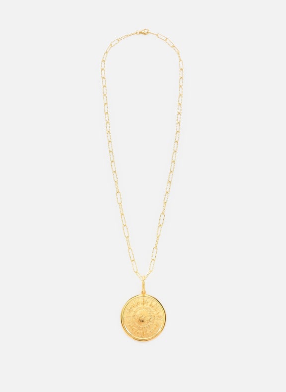 Necklace Shield of Achilles Golden by HERMINA ATHENS HERMINA ATHENS Necklace Shield of Achilles Golden