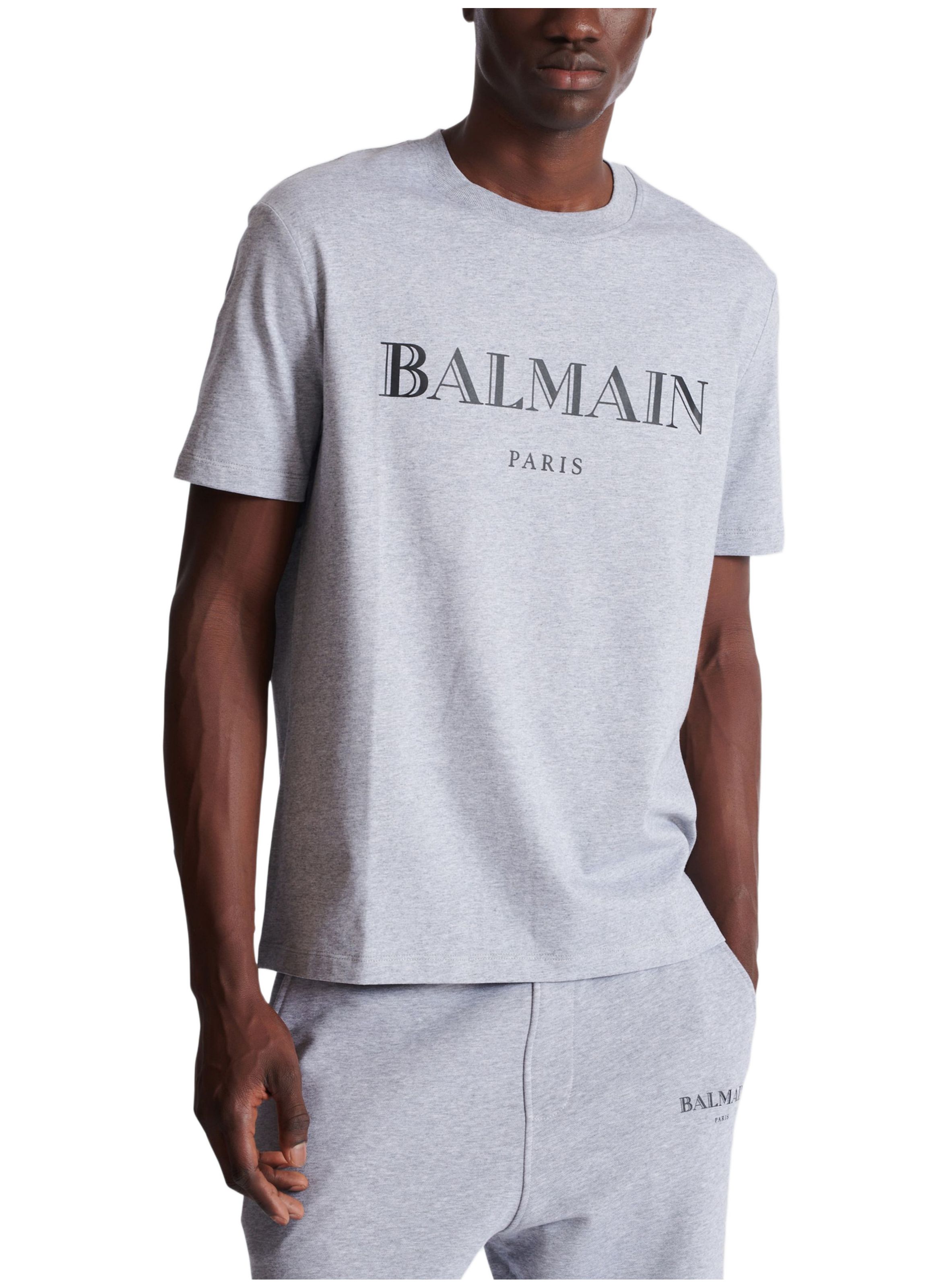 T-shirt avec imprimé balmain BALMAIN Gris