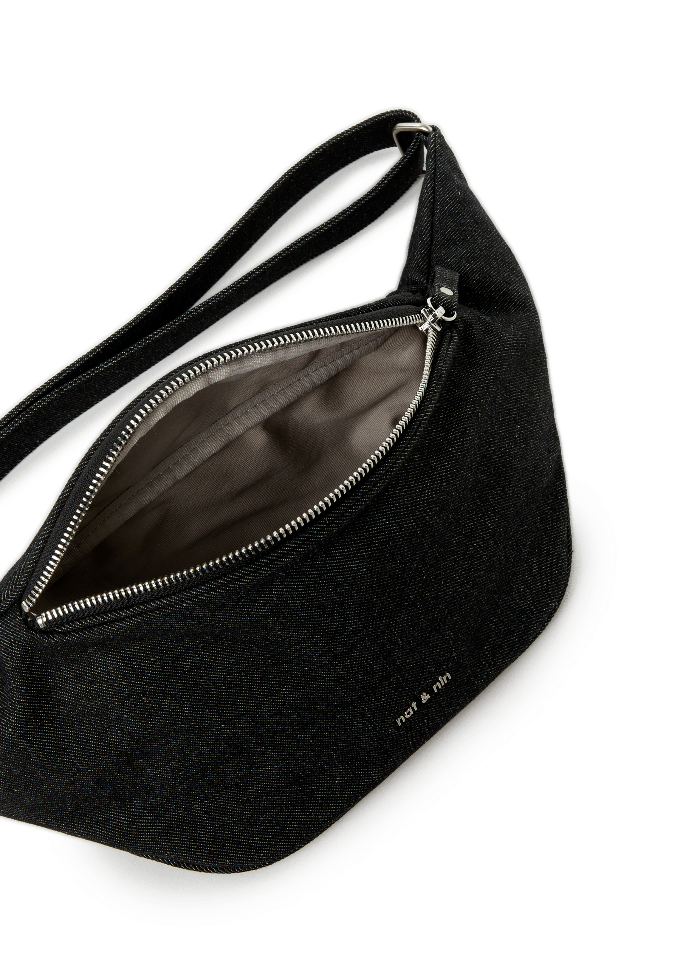 Sac banane Tracy en jean NAT &amp; NIN Gris