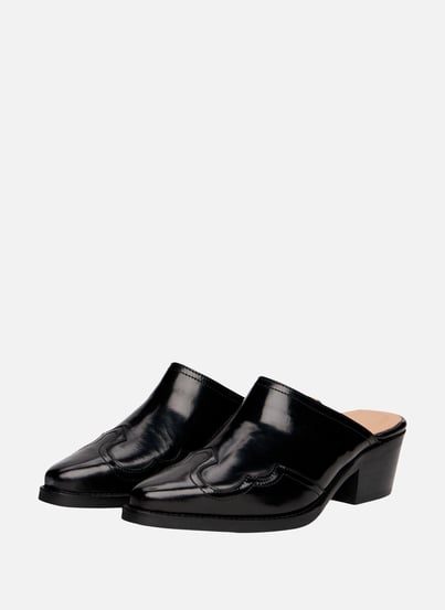 Mules cow boy en cuir  TOMMY HILFIGER Mules cow boy en cuir  TOMMY HILFIGER