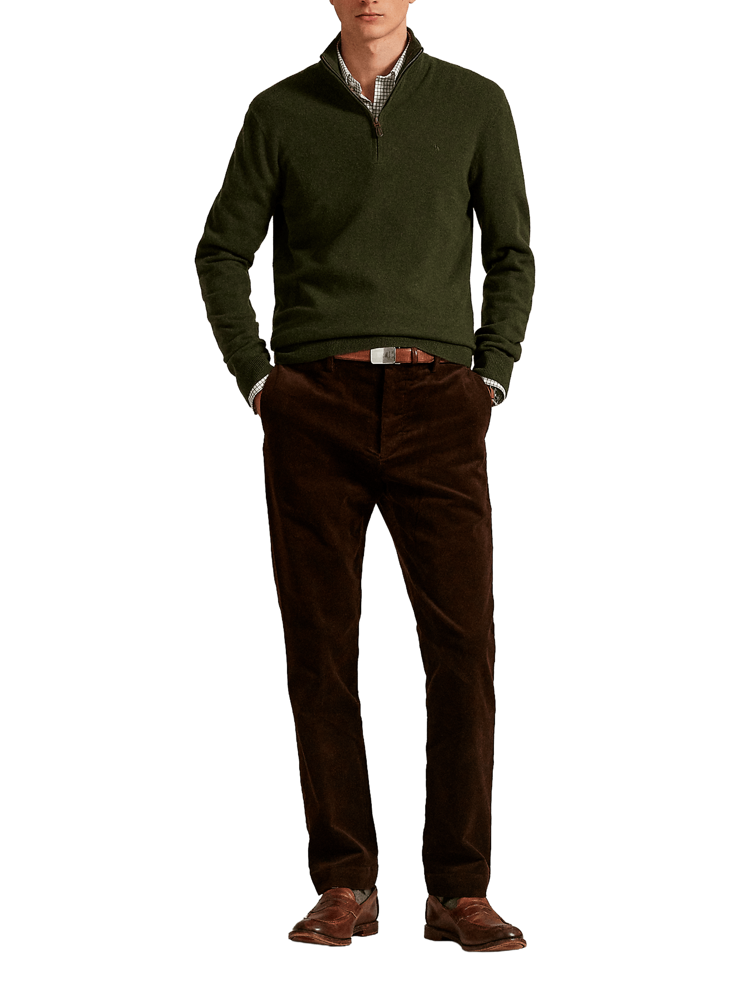 Pantalon en velours côtelé en coton mélangé POLO RALPH LAUREN Beige