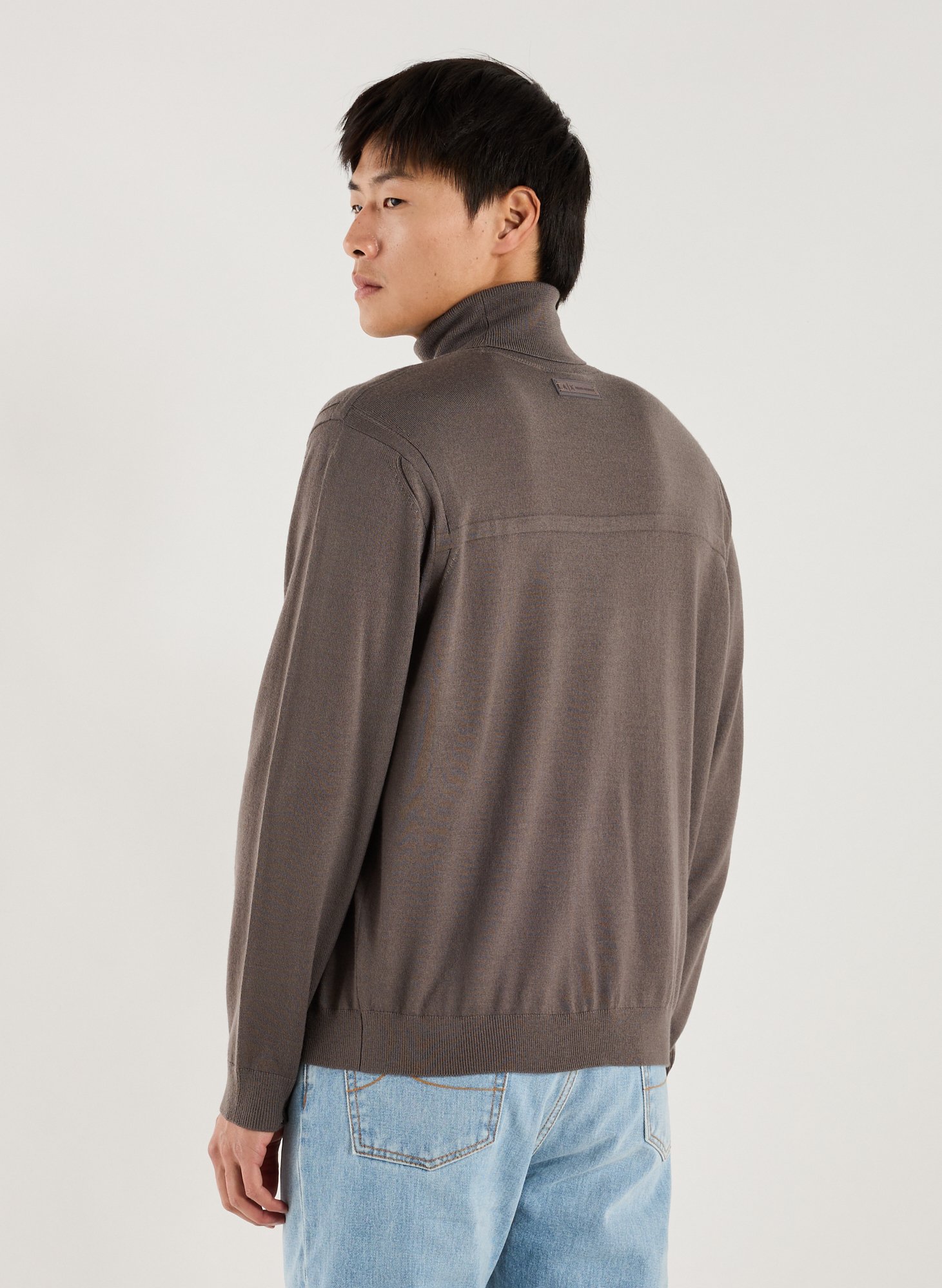 Wool blend turtleneck jumper ARMANI EXCHANGE Brown