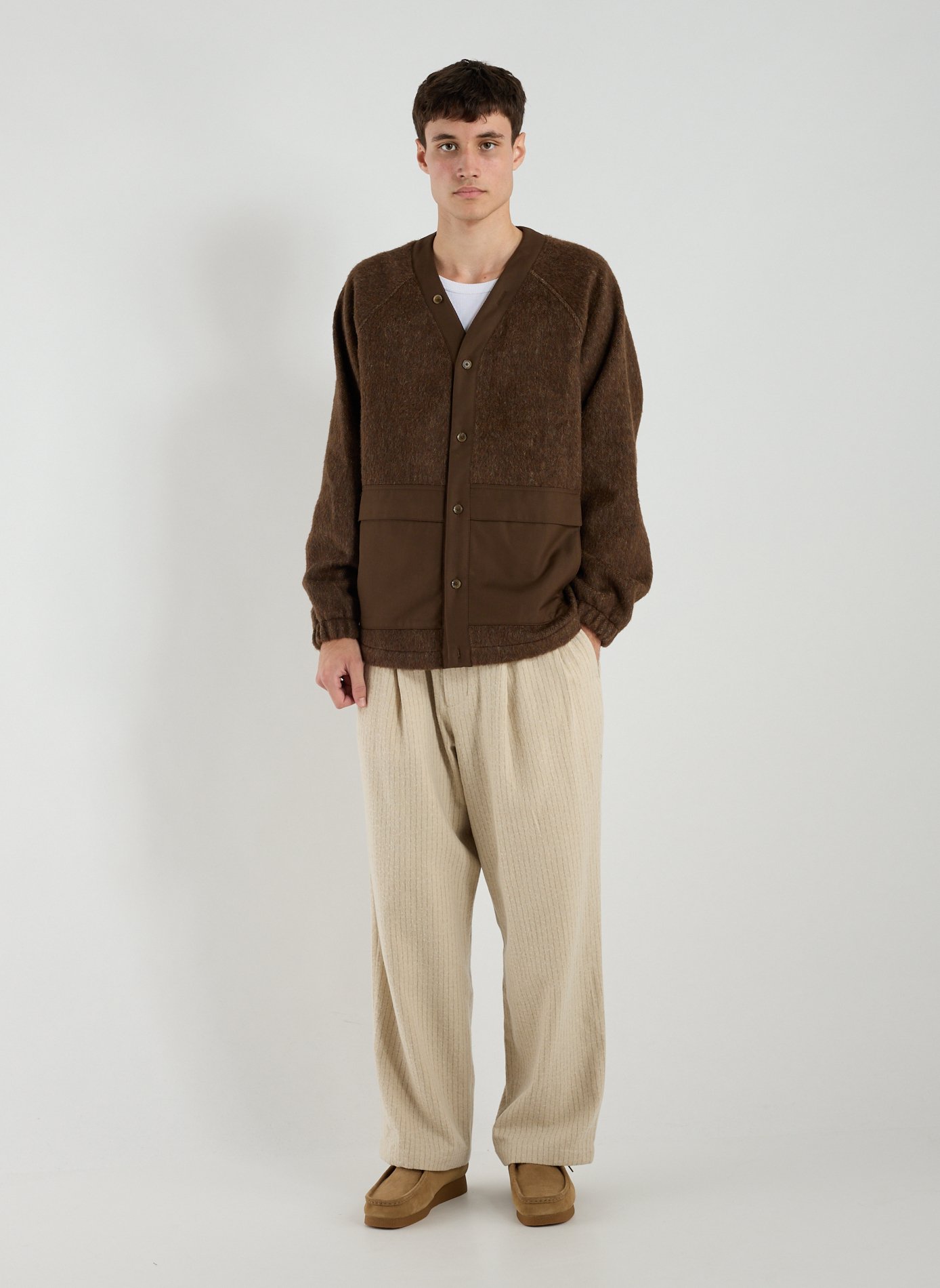 Mixed wool cardigan MERELY MADE Brown