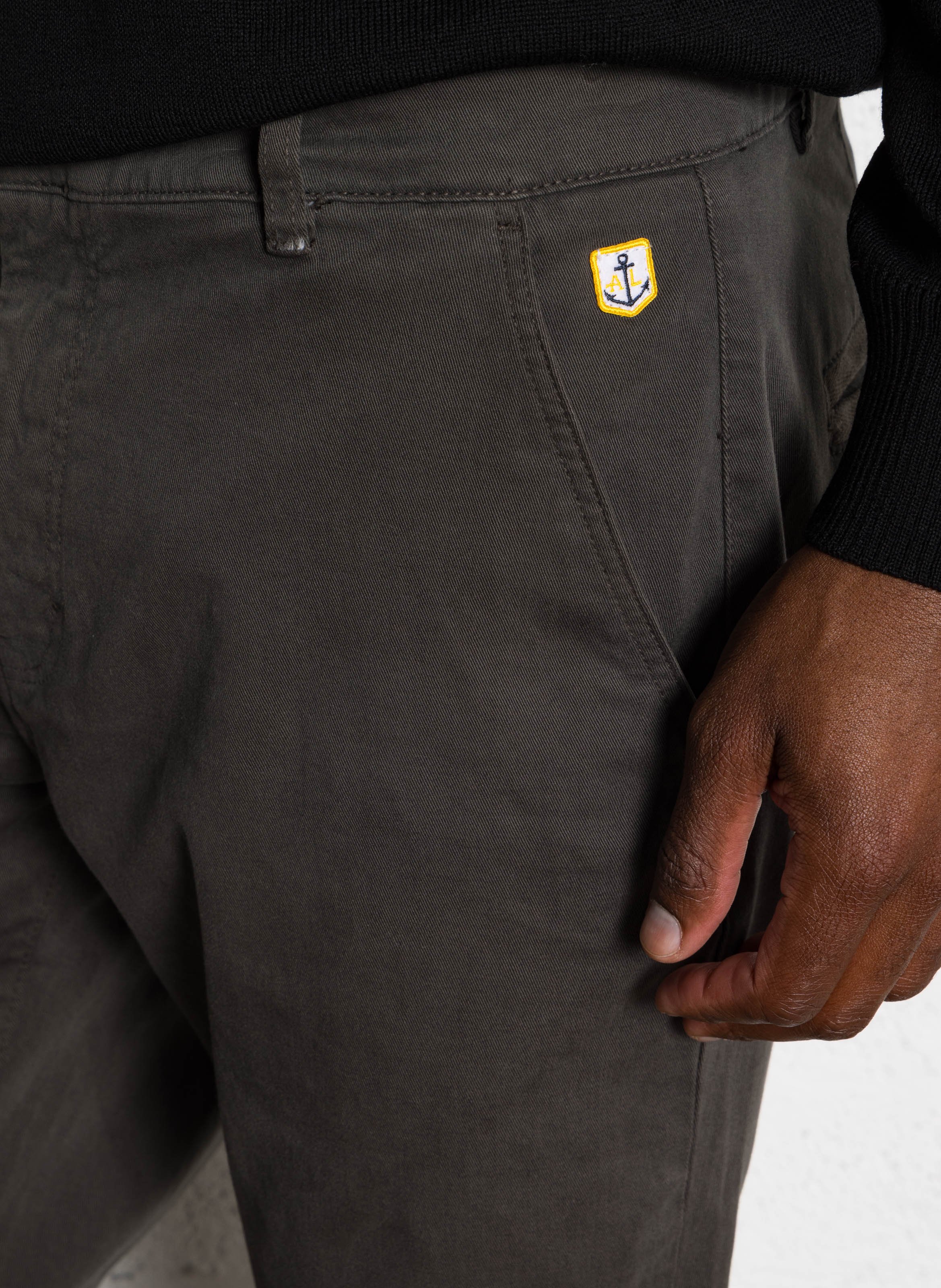 Pantalon chino uni en coton mélangé heritage ARMOR-LUX Kaki