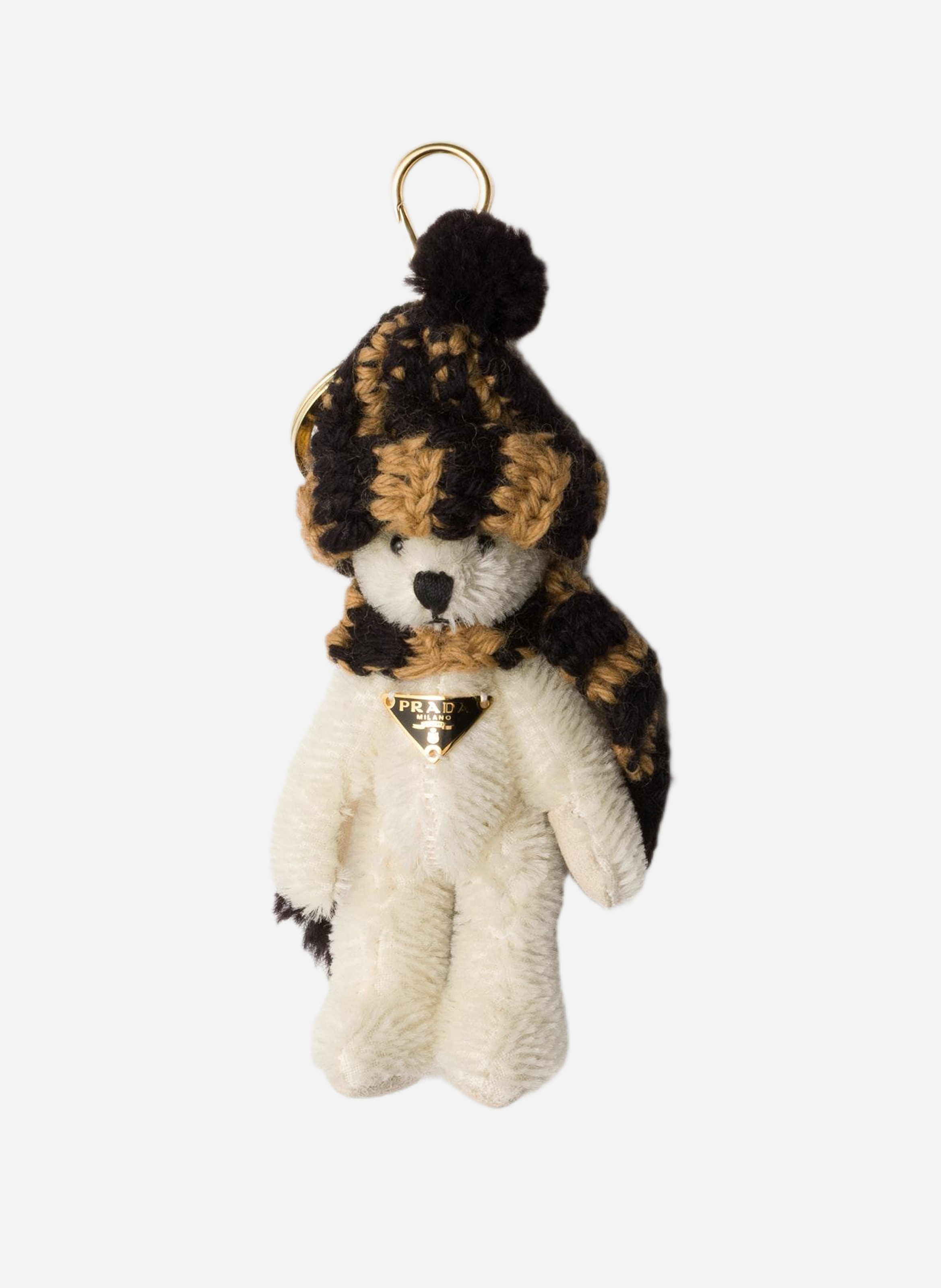 Charm porte-clés teddy PRADA Marron