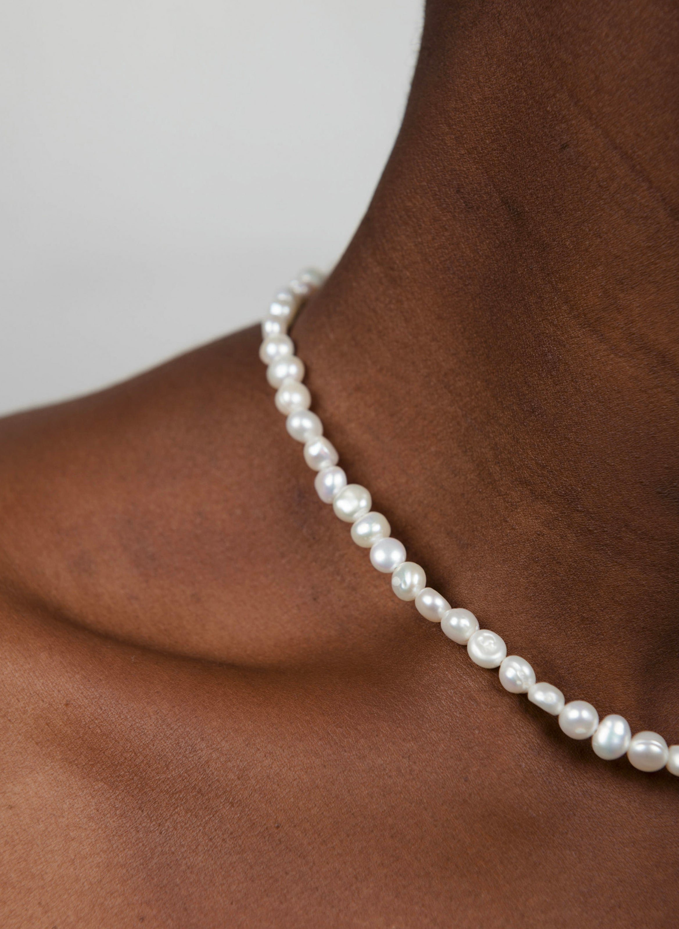 Collier brume en véritables perles d'eau douce KURAGE GINZA Doré