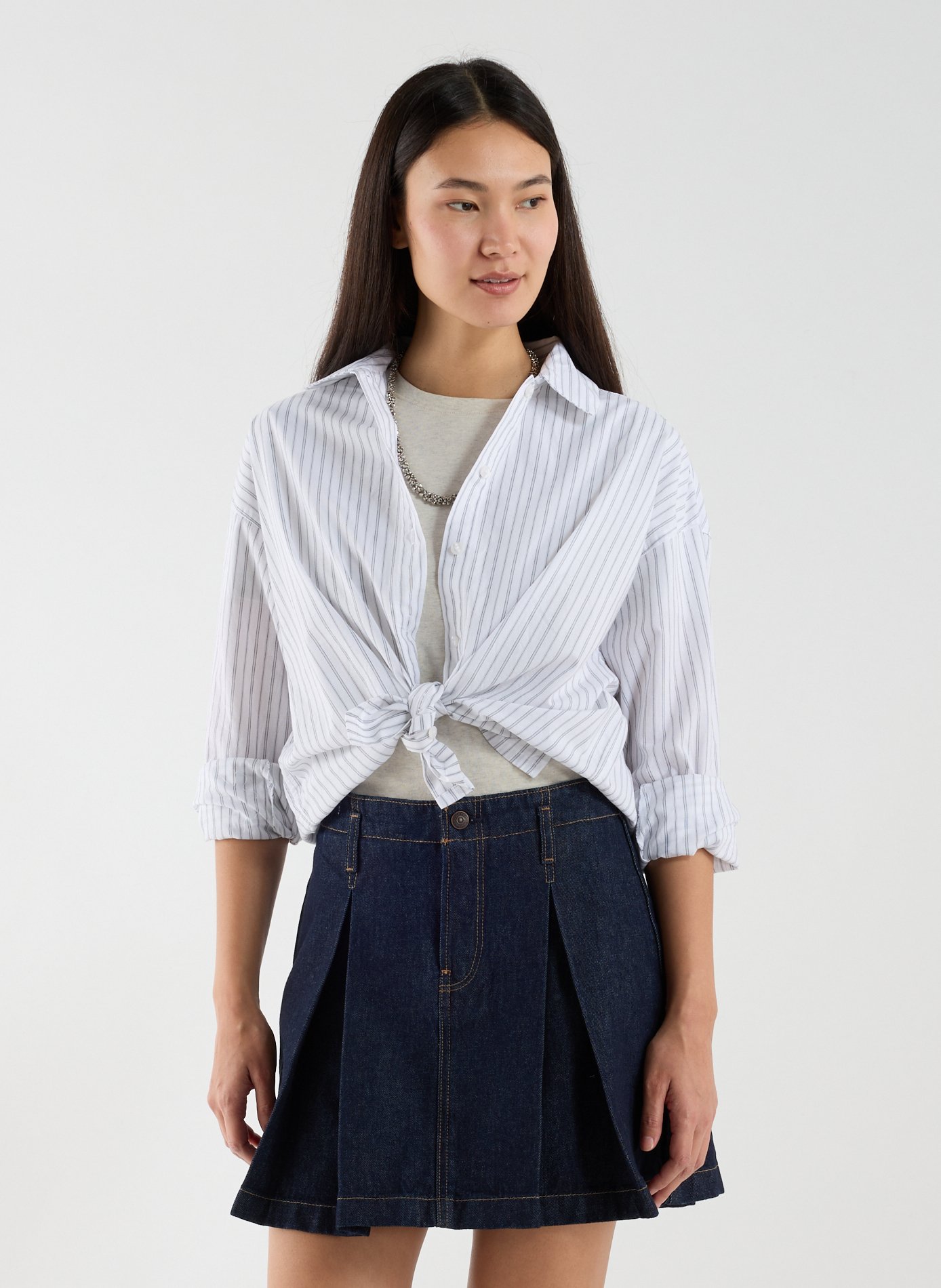 CALVIN KLEIN Oversized Poplin Shirt Beige