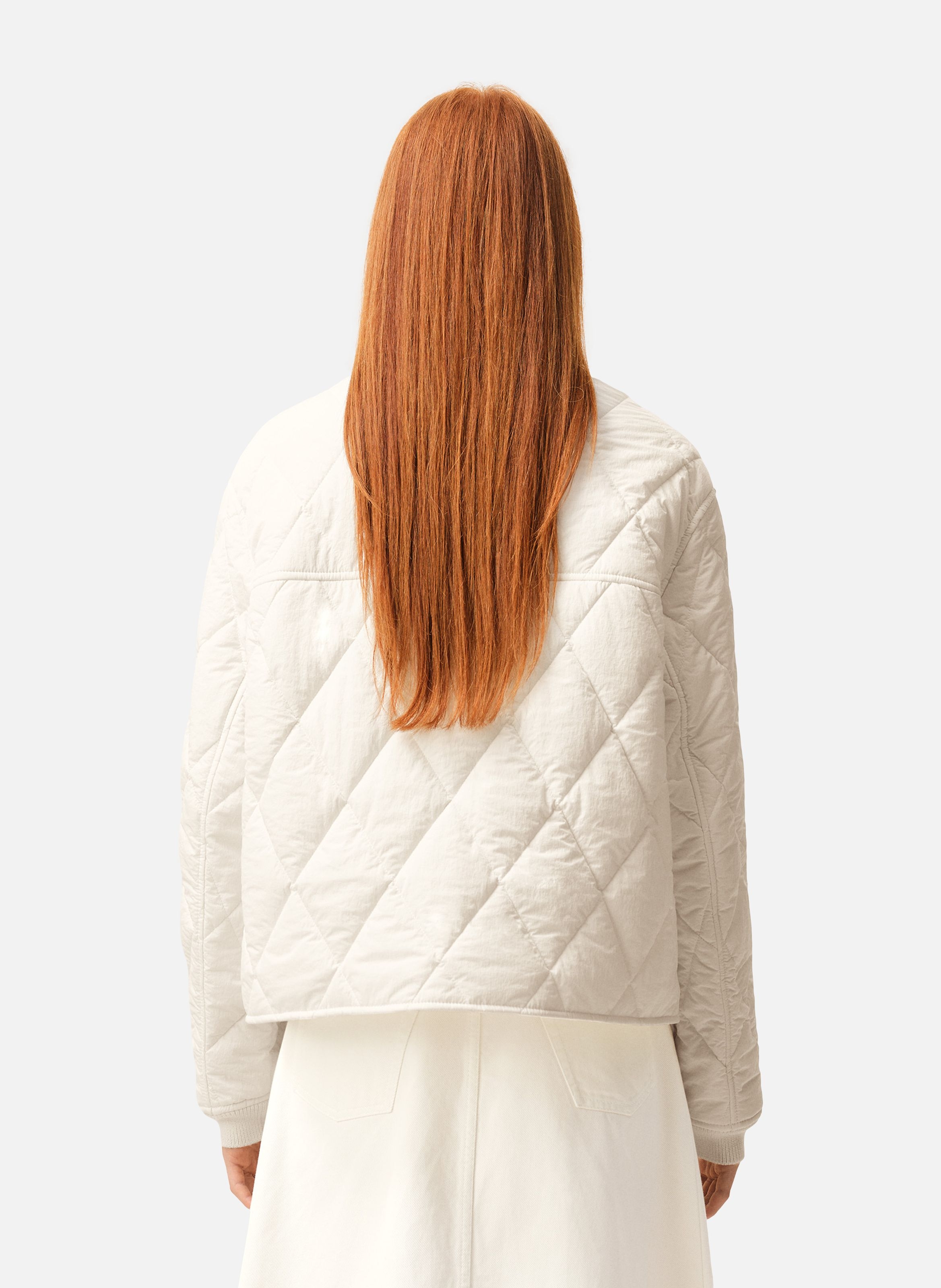 Veste rembourrée unisexe en nylon AMI PARIS Blanc