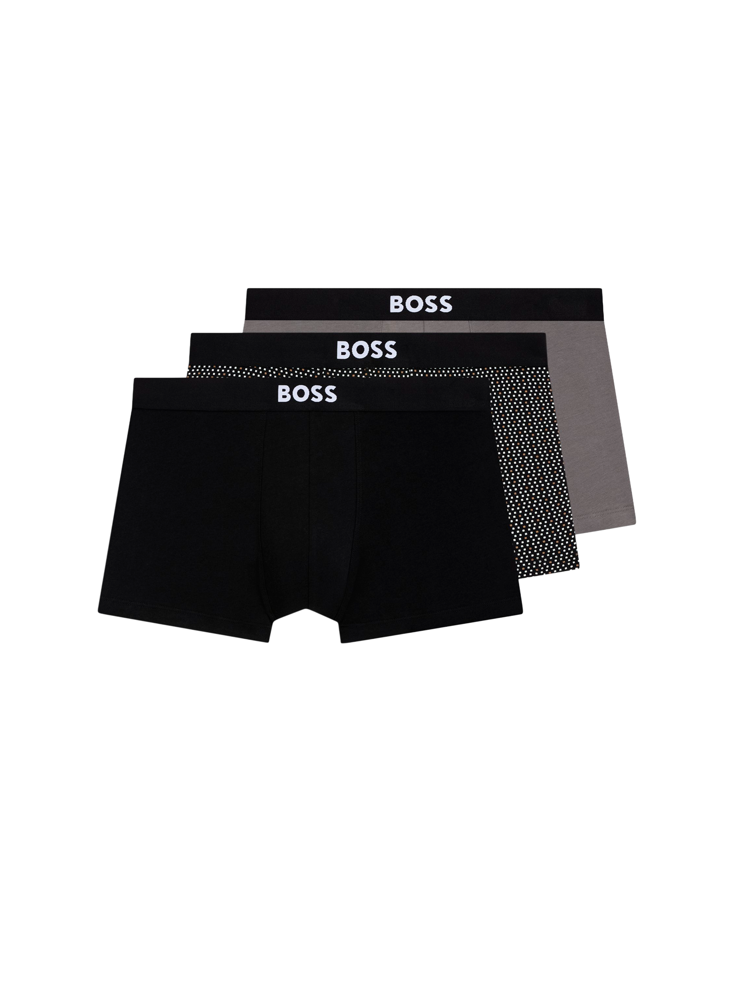 Lot de 3 boxers en coton mélangé BOSS Multicolore