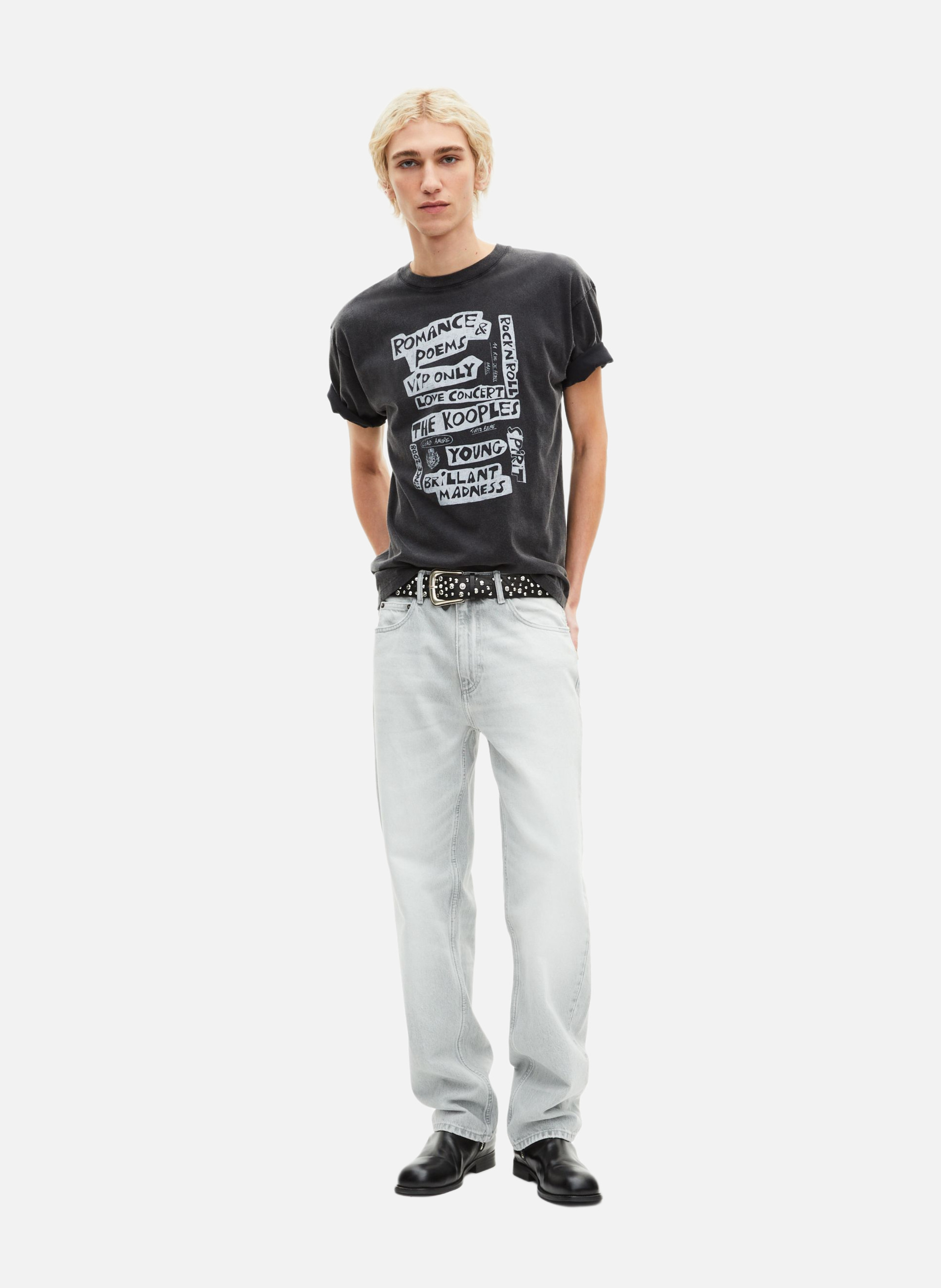 T-shirt avec sérigraphie romance poems THE KOOPLES Noir