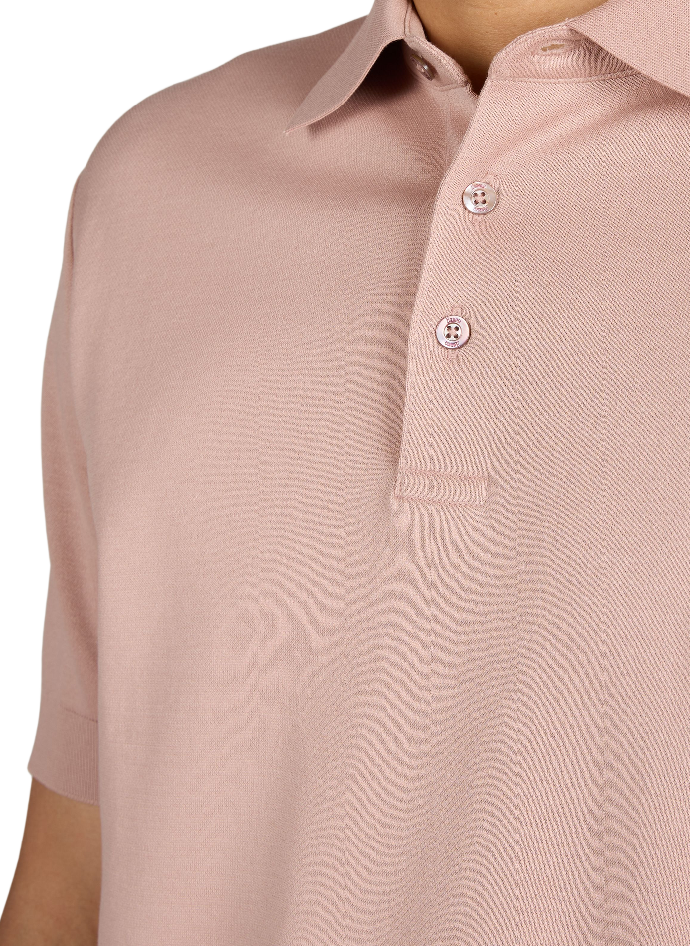 Polo à manches courtes en coton HERNO Rose