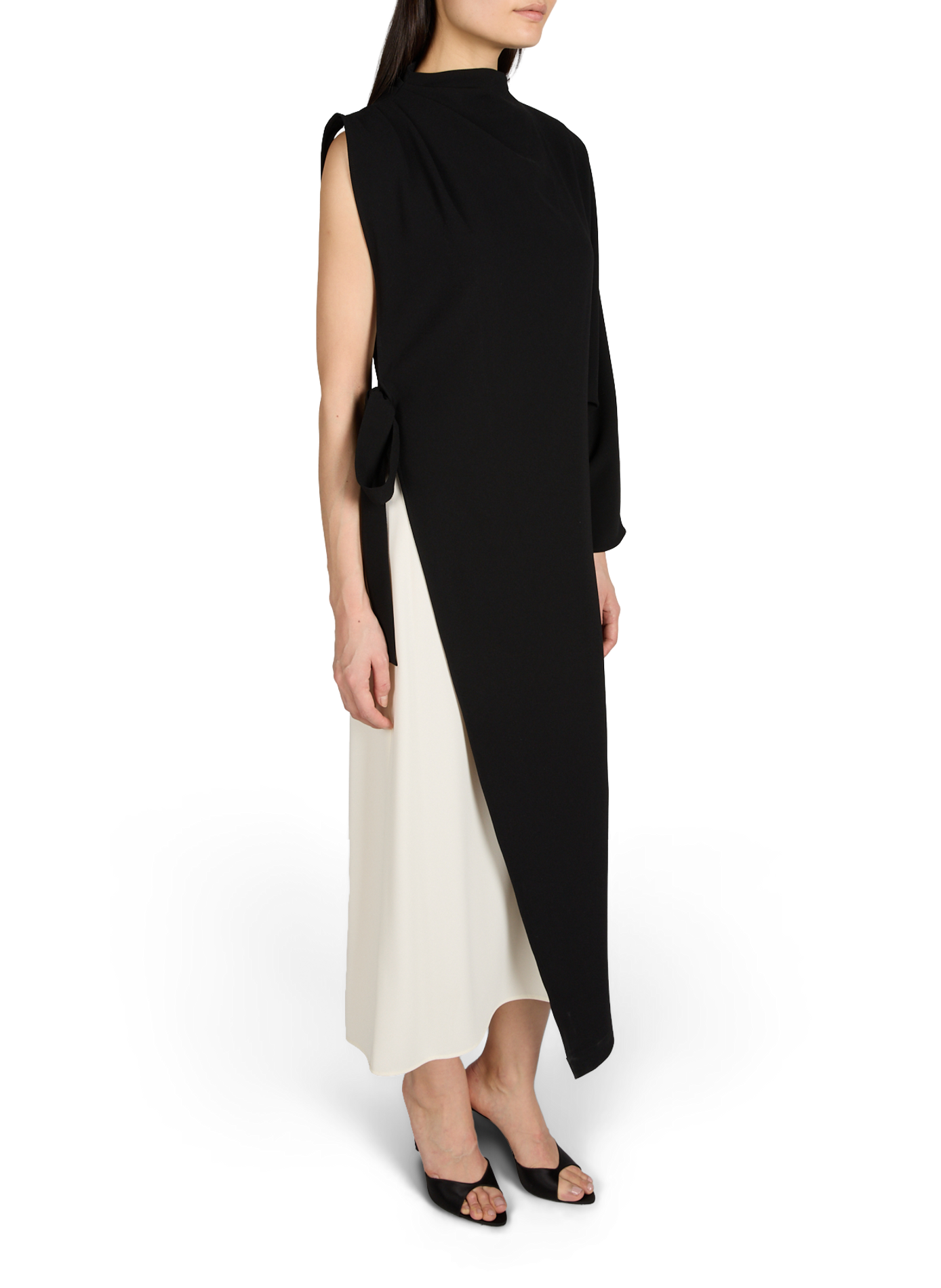 Long asymmetrical bi-color dress ADOLFO DOMINGUEZ Multicolour