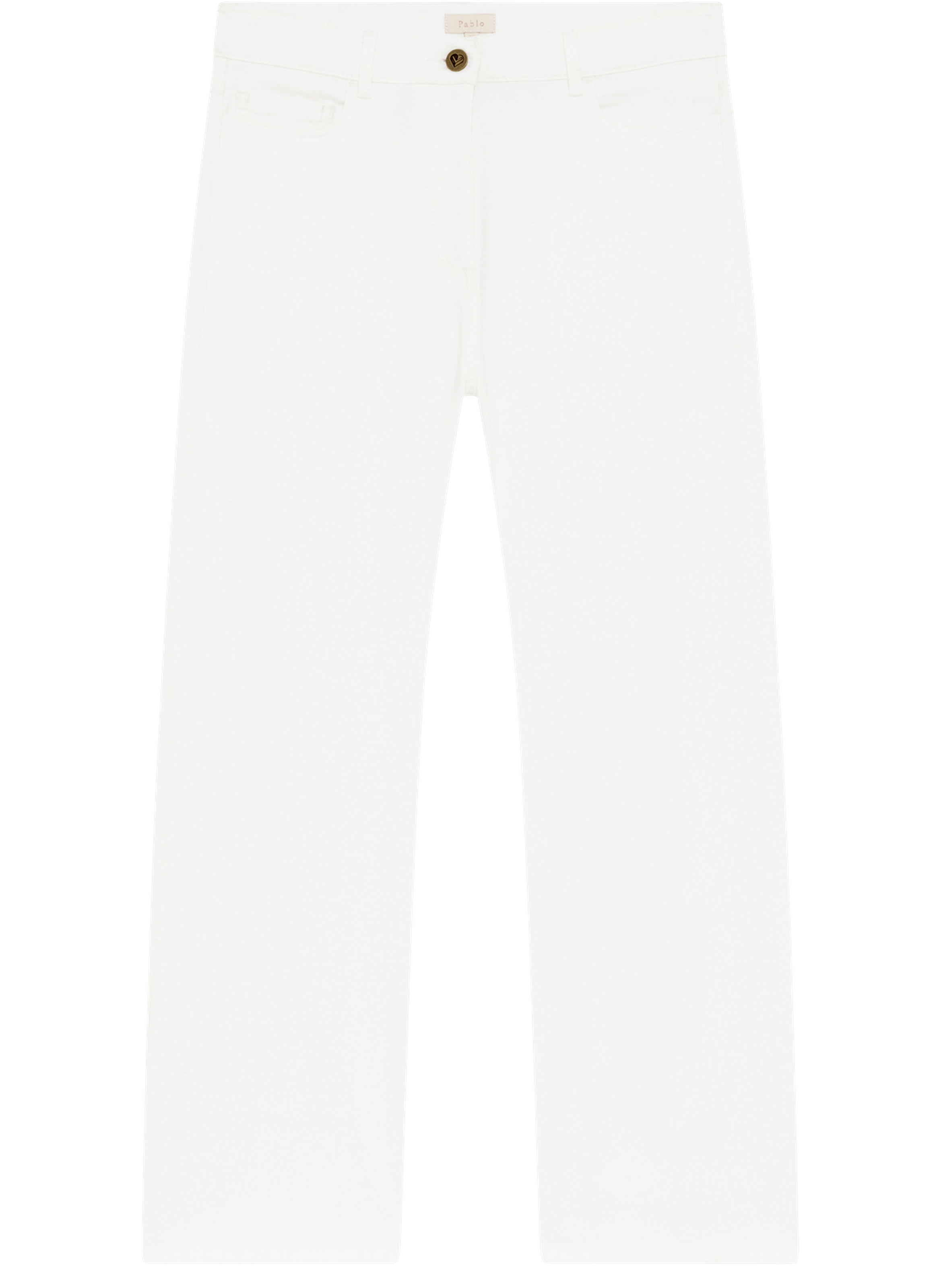 Jean droit uni - bindia PABLO Blanc