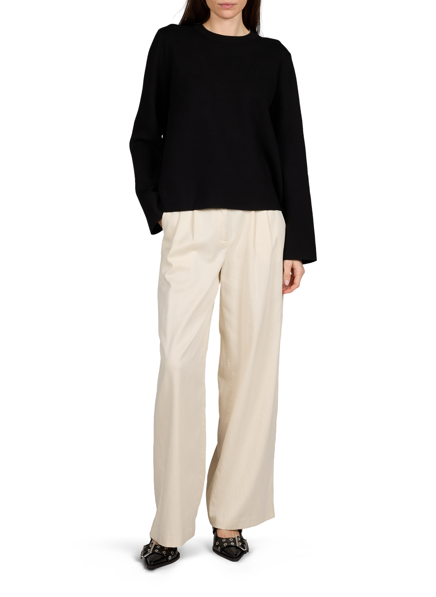 Pull col rond OBJECT Noir