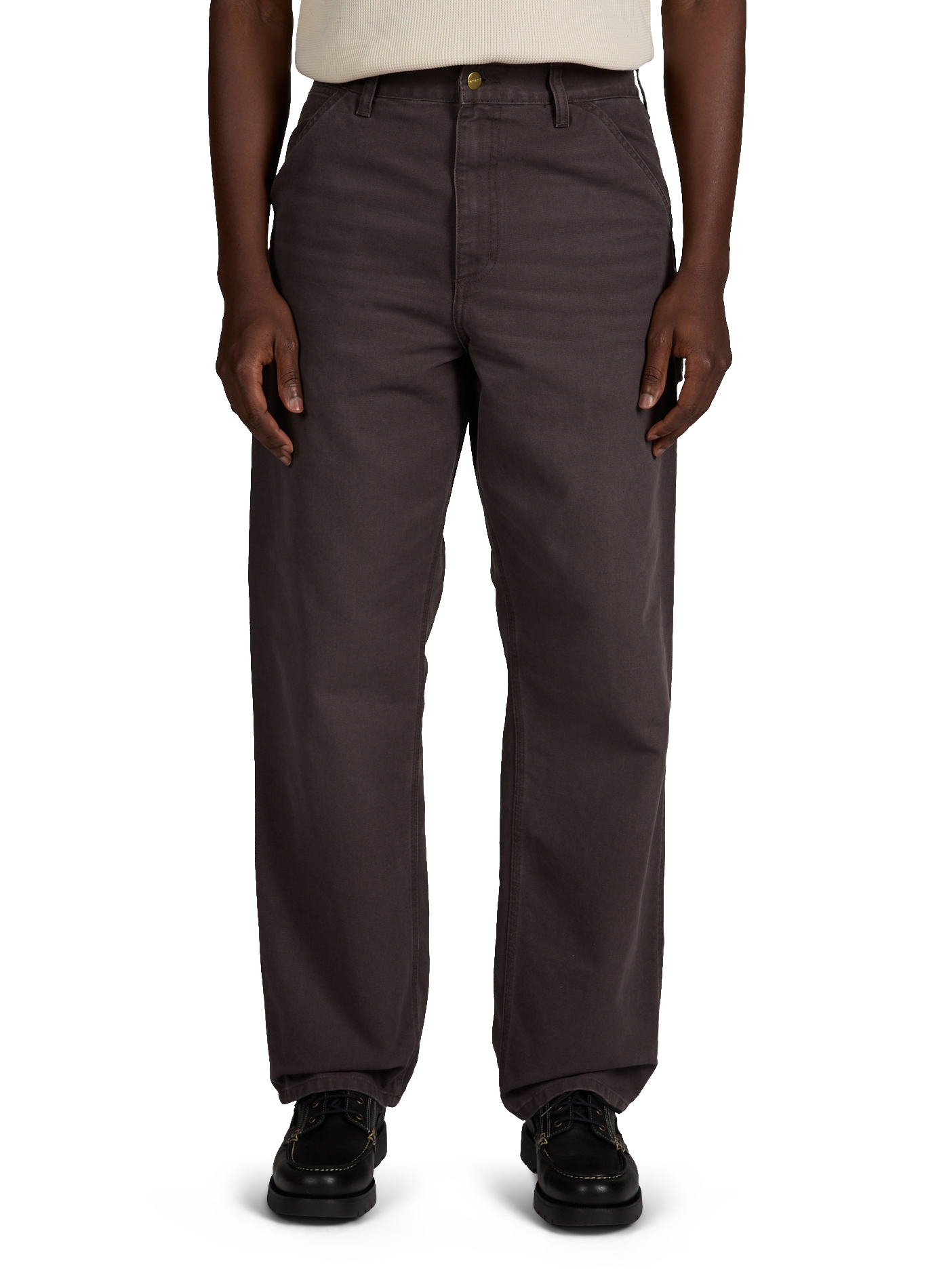 Plain cotton trousers CARHARTT WIP Brown