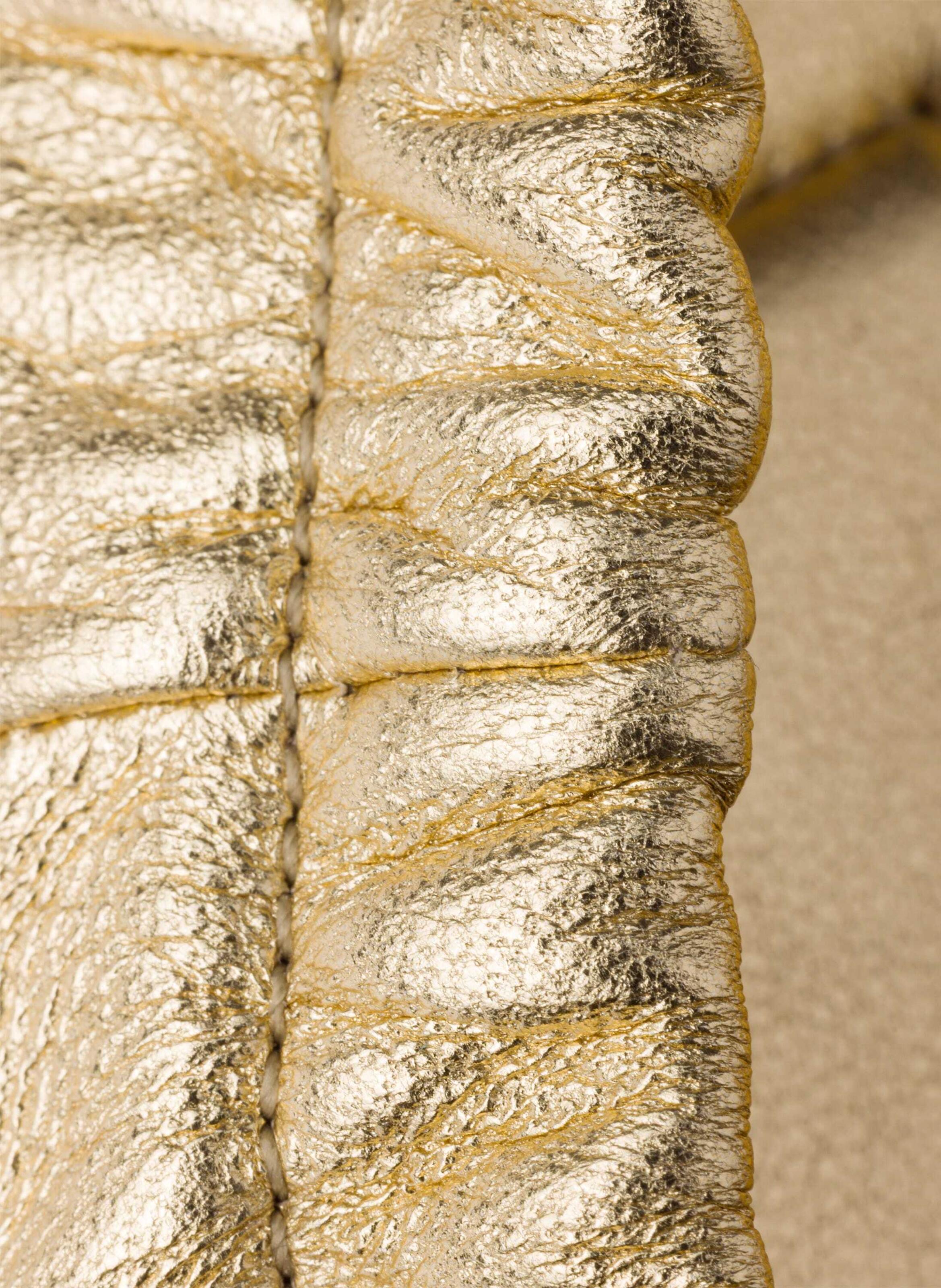 Ballerines en cuir nappa mordoré avec nœud PRADA Argent