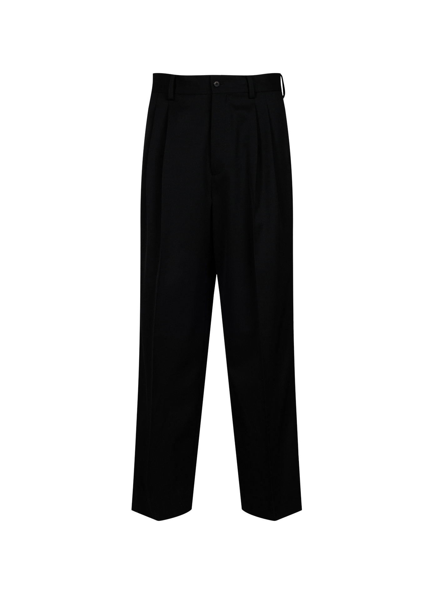 Wide-Leg Wool Trousers SSSTEIN Black