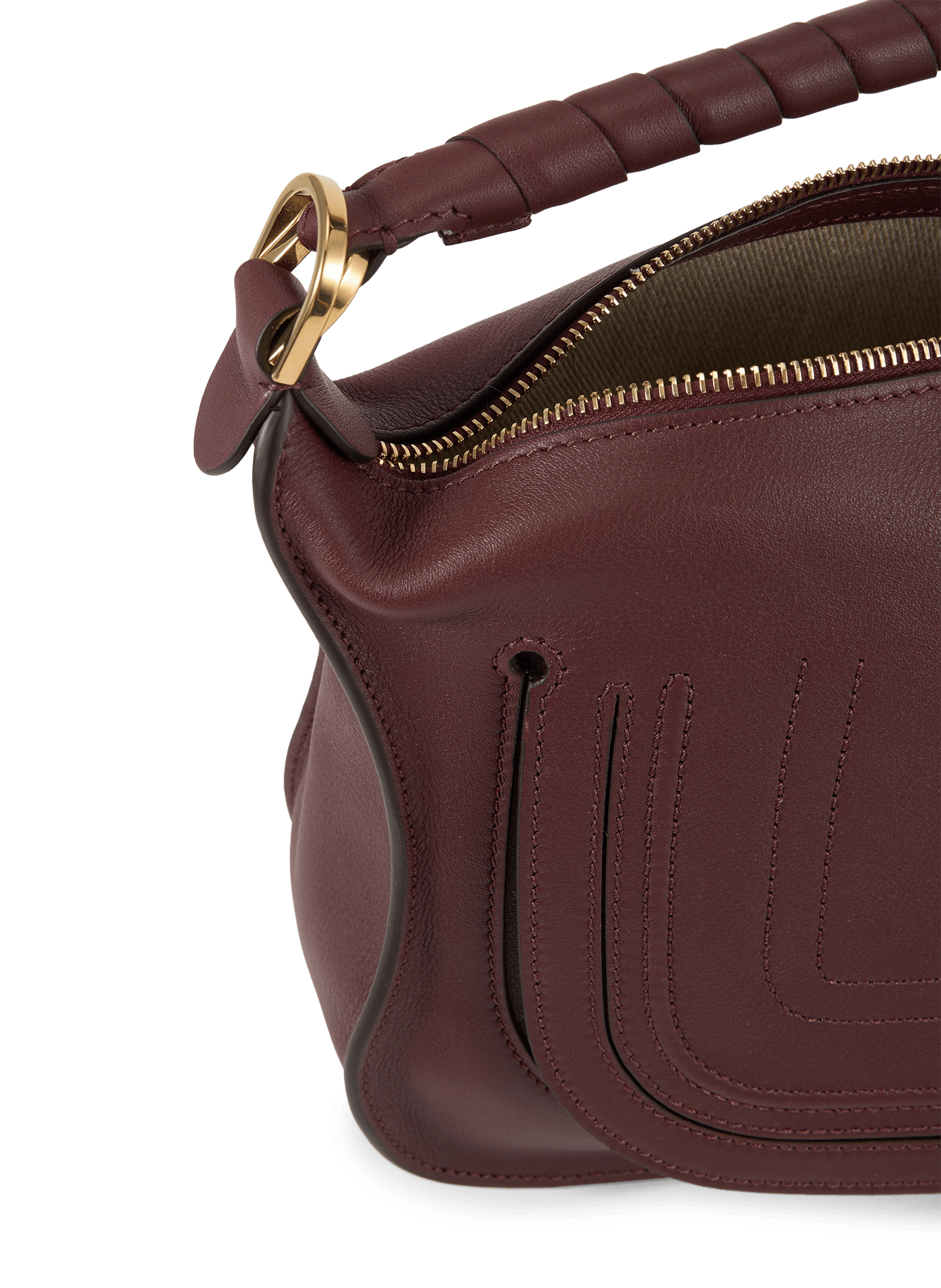 Small Marcie handbag in smooth calf leather. CHLOÉ Brown