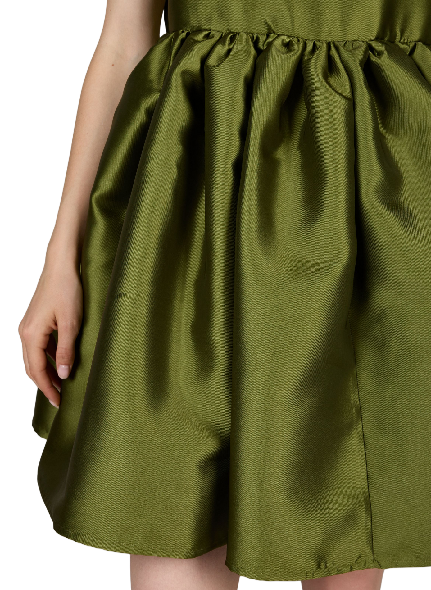 Kurzes Kleid aus recyceltem Polyester-Mix MARQUES ALMEIDA Khaki