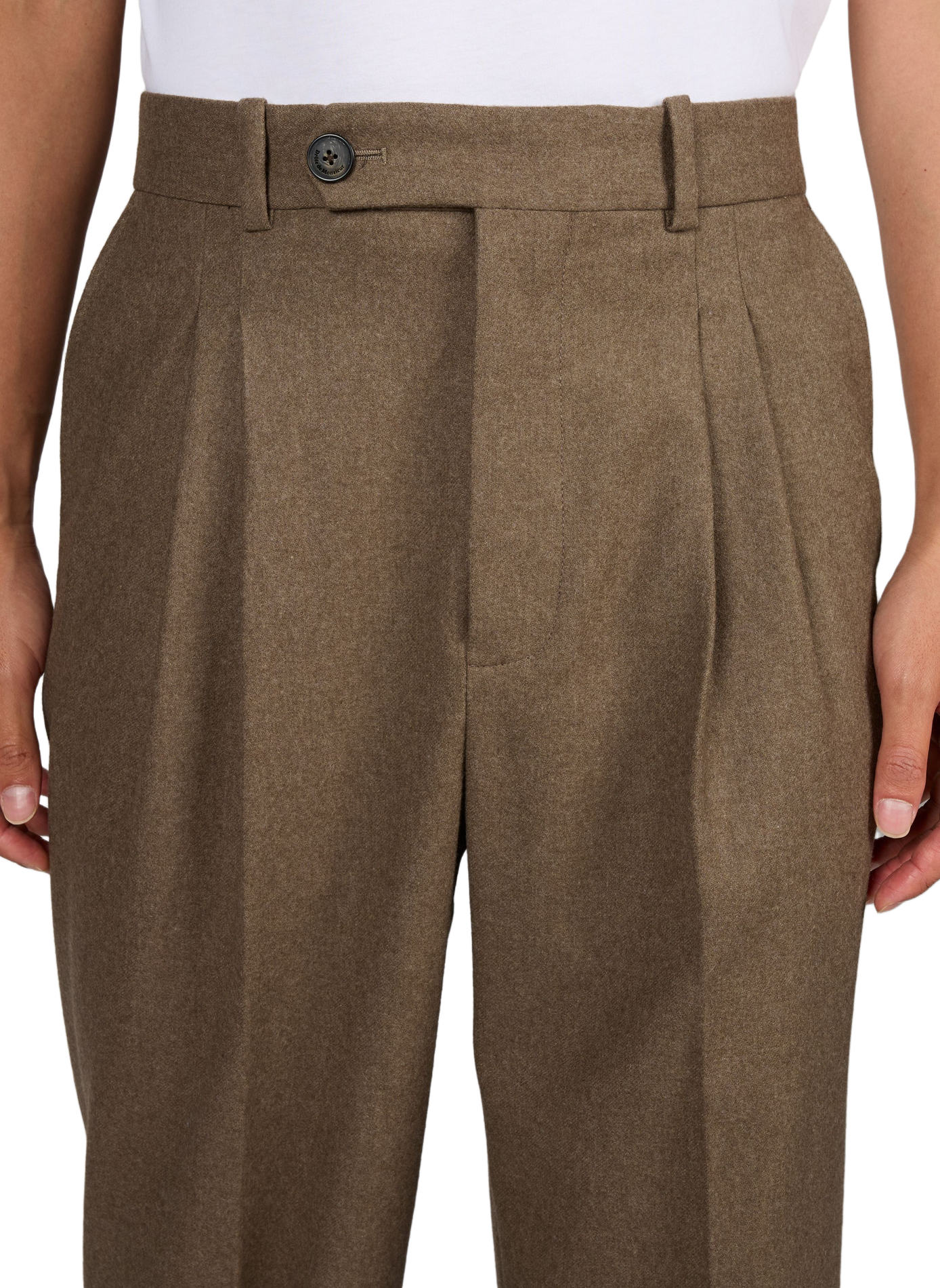Pantalon droit à revers  DROLE DE MONSIEUR Marron