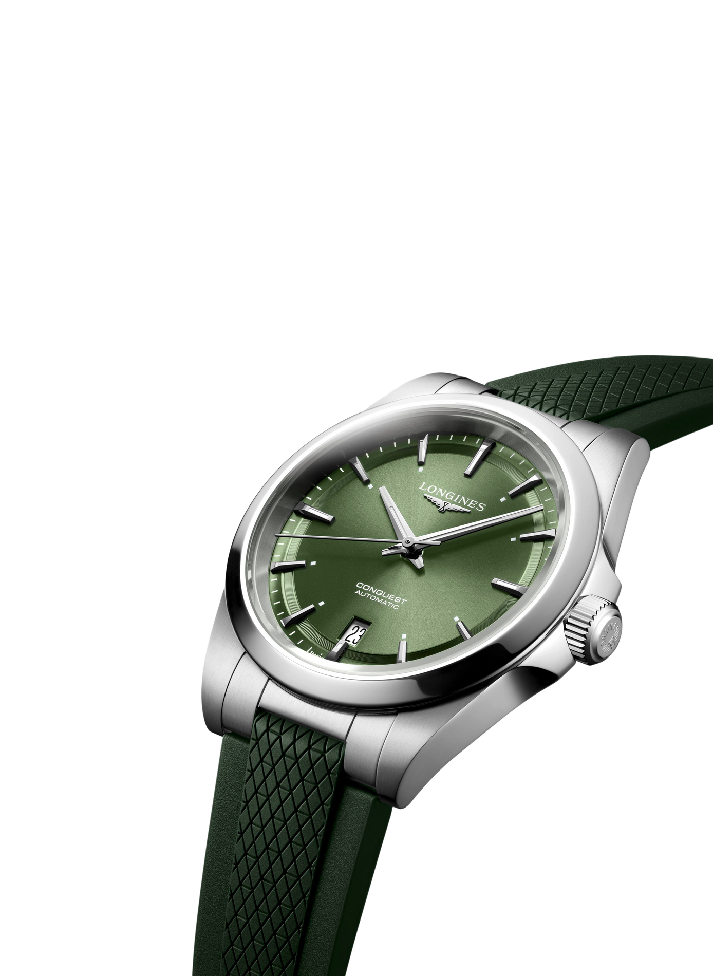 Montre automatique Conquest 2023 en caoutchouc LONGINES Vert