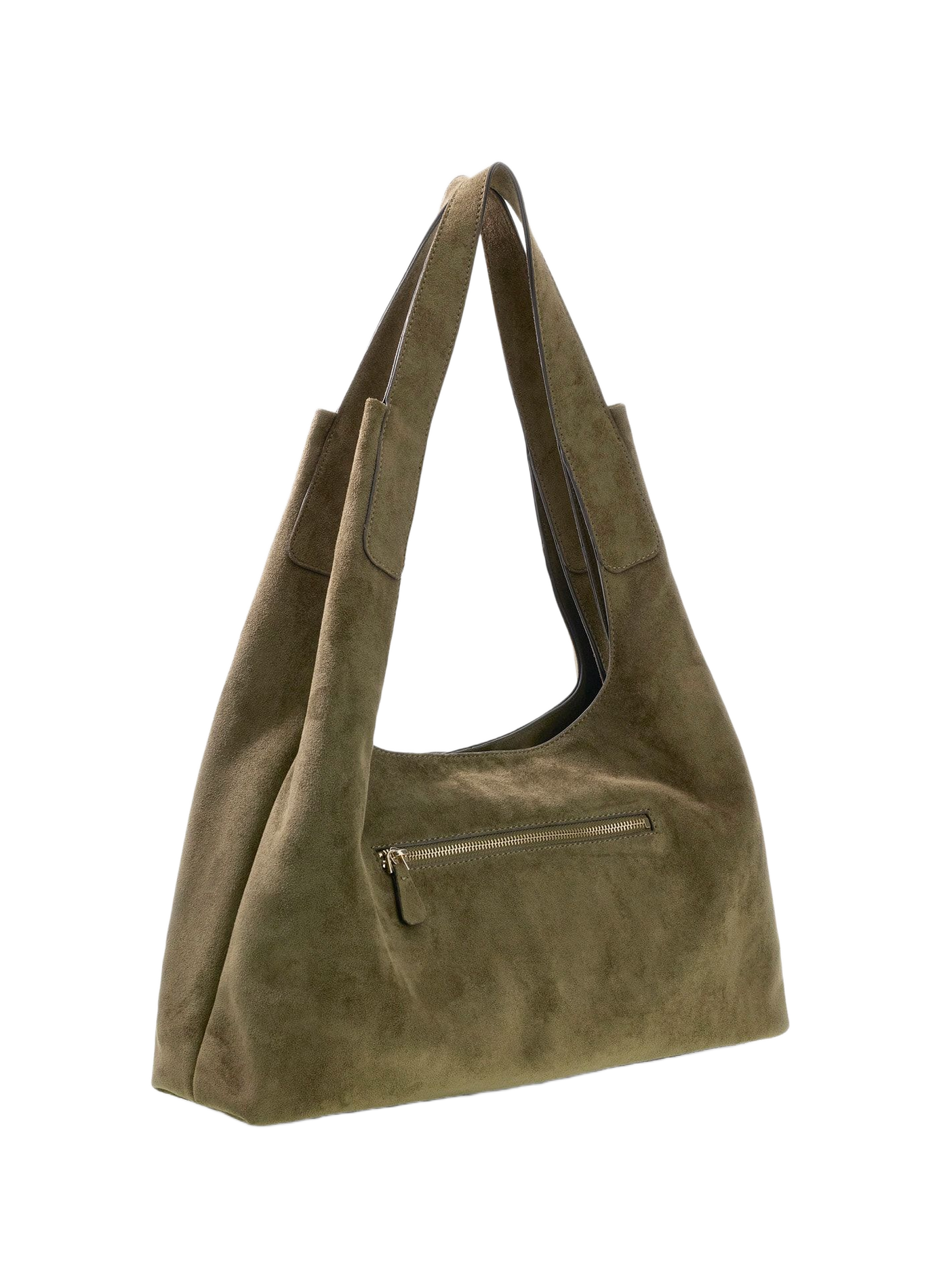 Wildleder-Hobo-Tasche GUESS Grun
