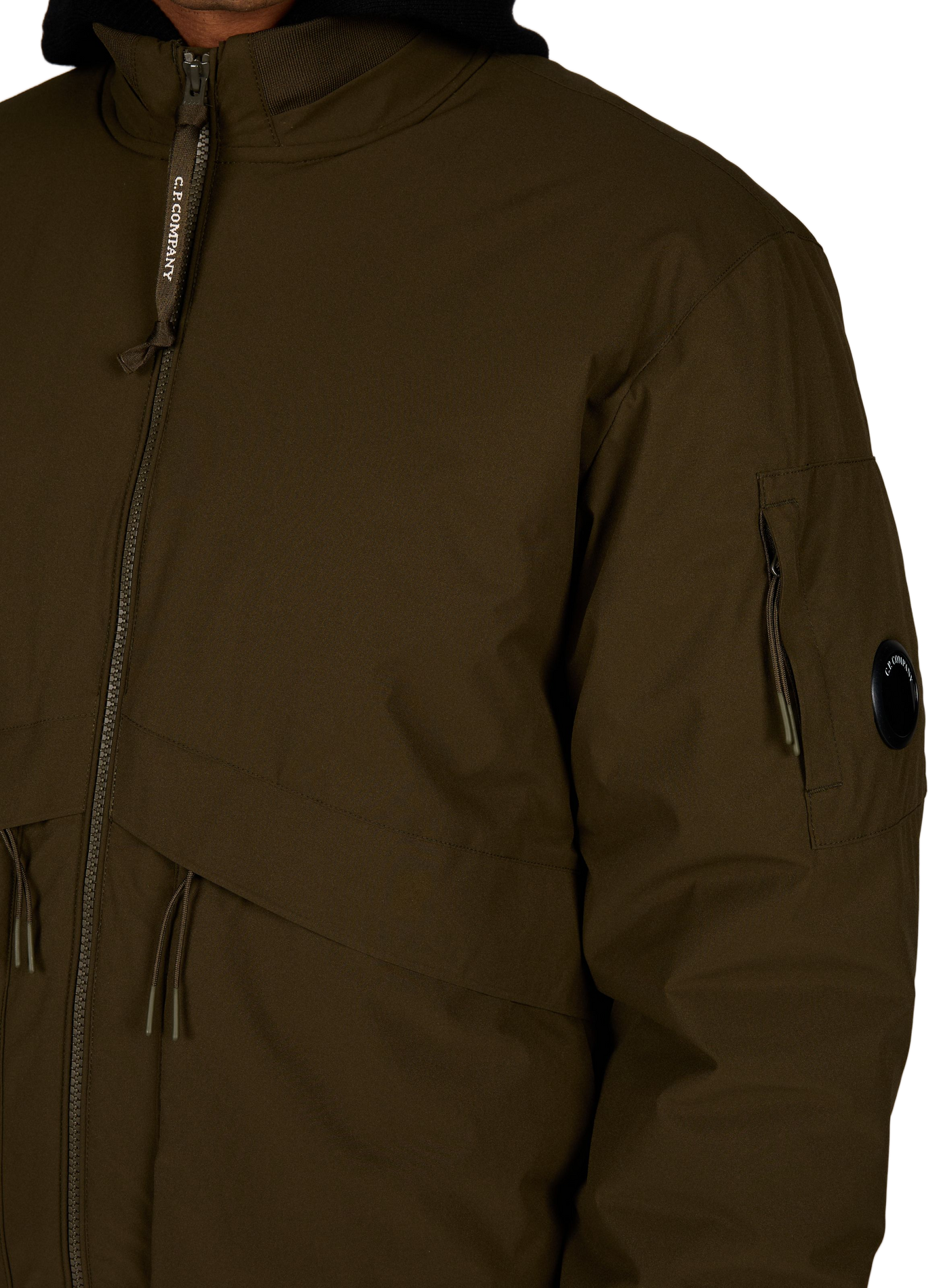 Blouson uni manches longues à col montant  CP COMPANY Kaki