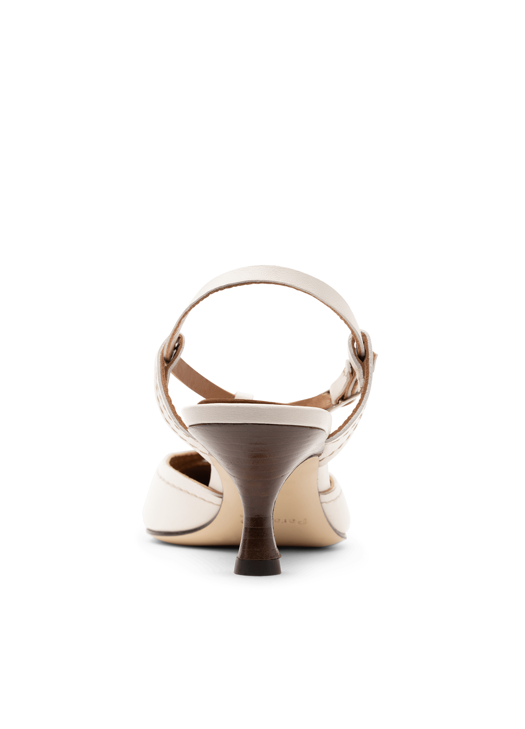 Sling back ramon en veau lisse PARALLELE Blanc
