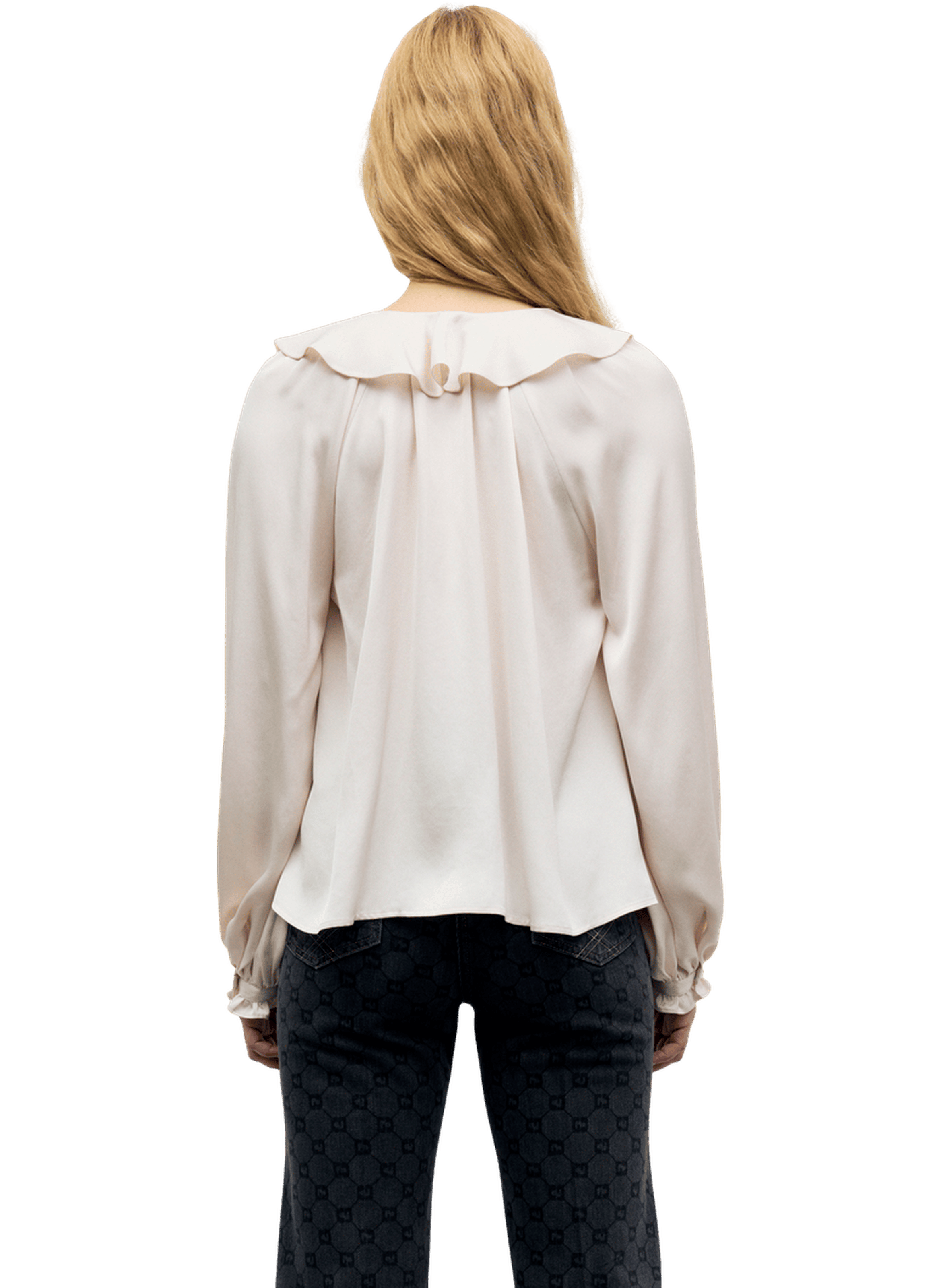 Chemise en satin à volants - lori GERARD DAREL Beige